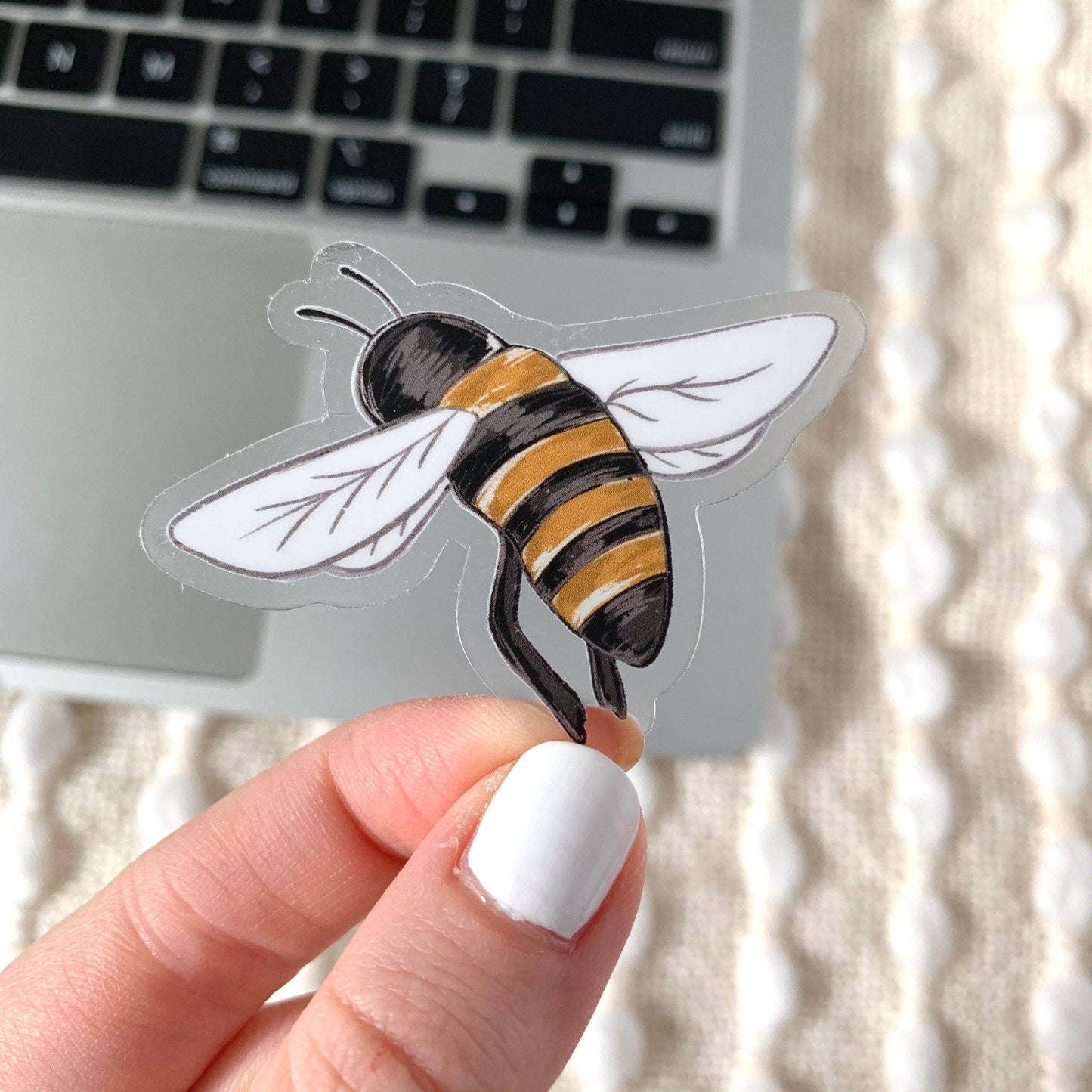 Elyse Breanne Design - Clear Honey Bee Sticker 2x2.25in Elyse Breanne Design -better made easy-eco-friendly-sustainable-gifting