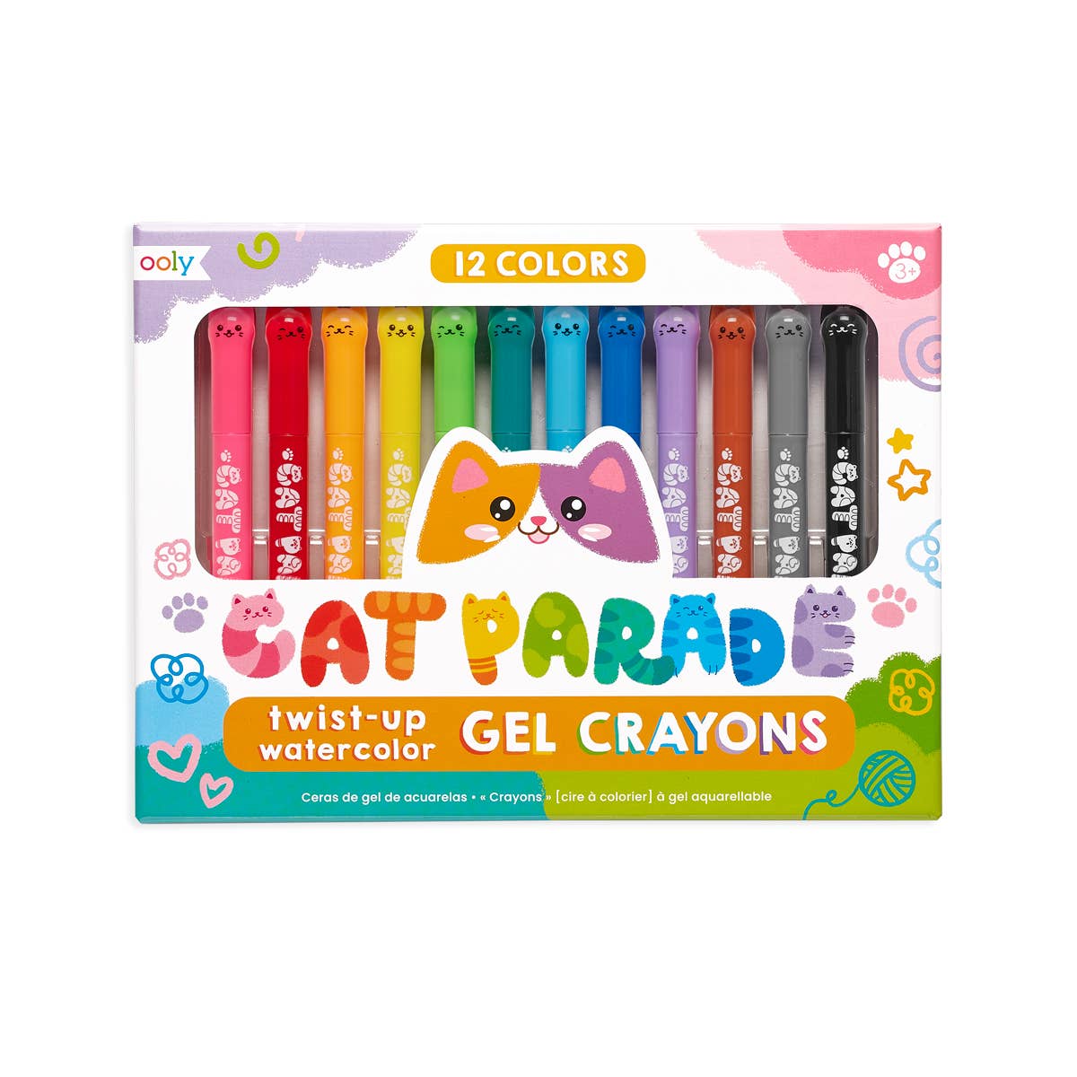 OOLY - Cat Parade Gel Crayons - Set of 12 OOLY -better made easy-eco-friendly-sustainable-gifting