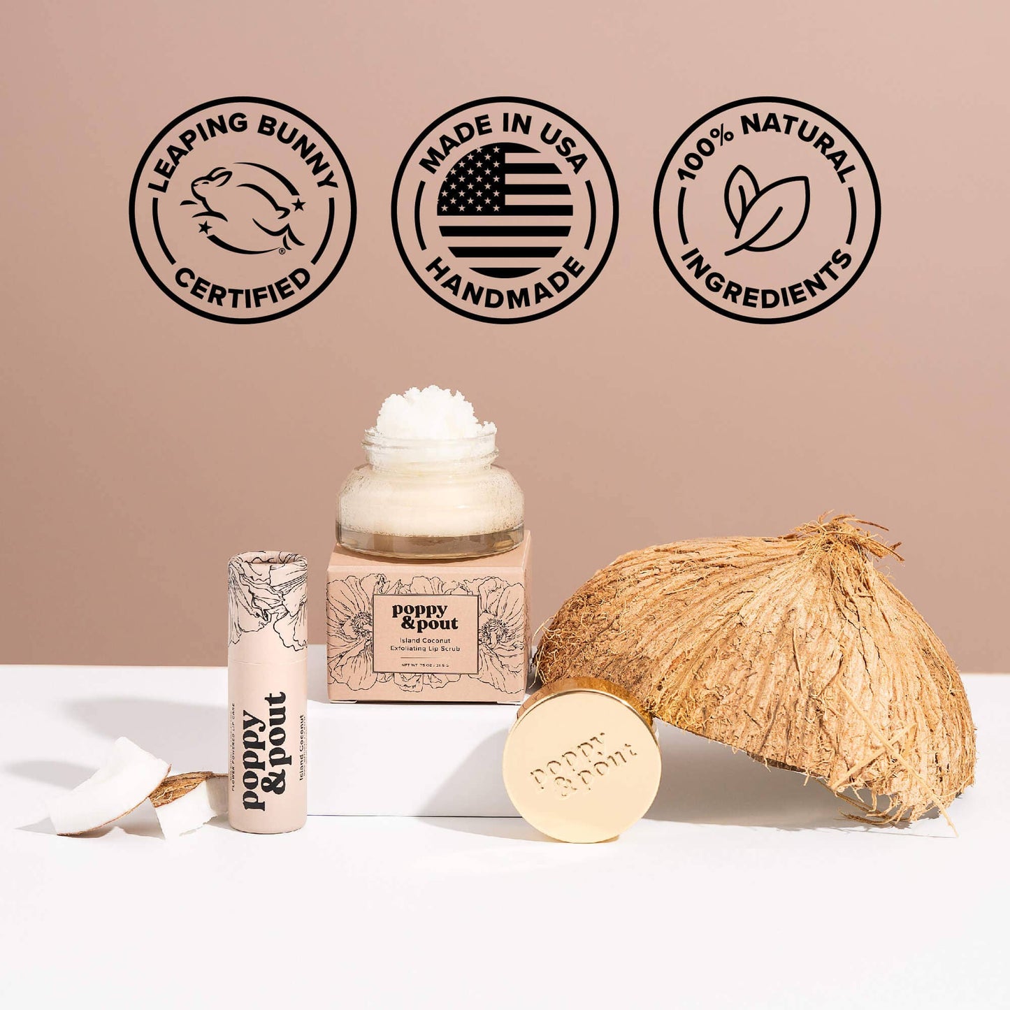 Poppy & Pout - Lip Balm, Island Coconut Poppy & Pout -better made easy-eco-friendly-sustainable-gifting