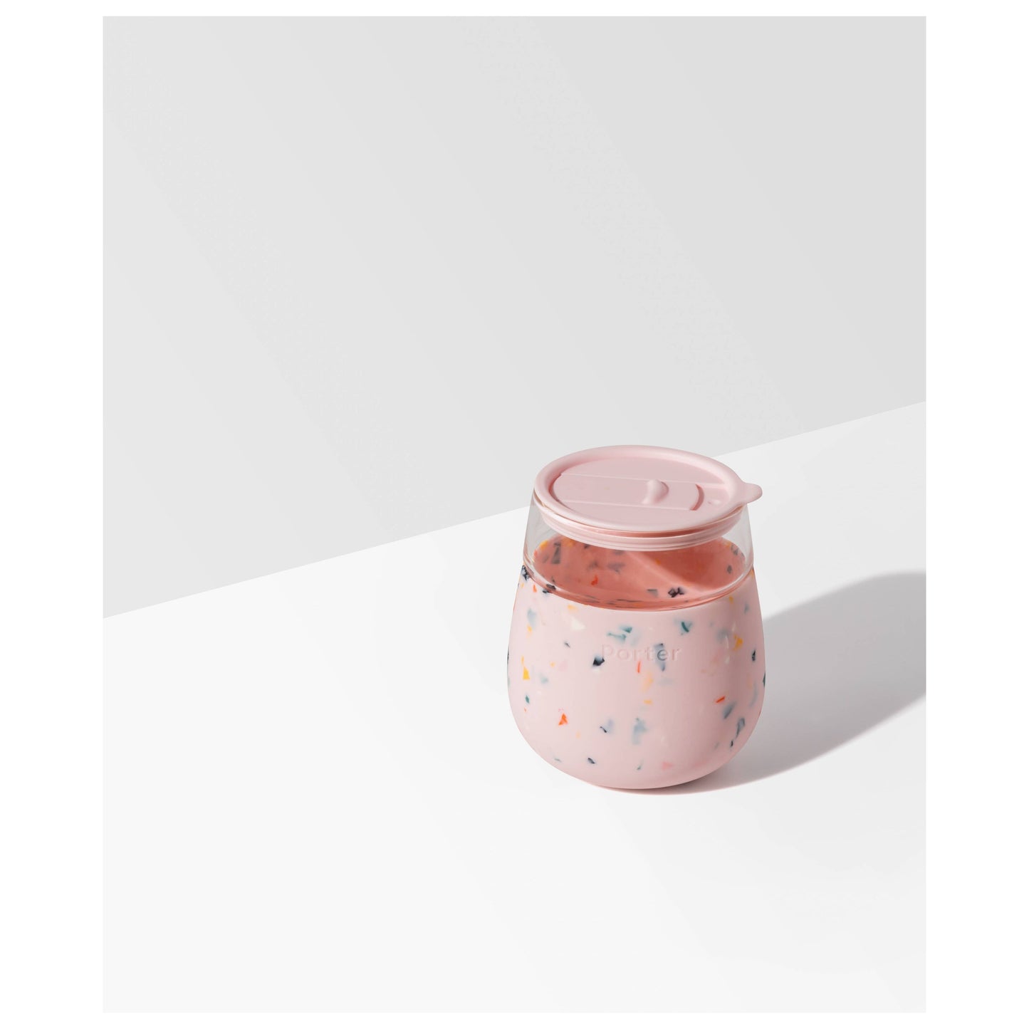 Porter Wine & Drink Glass Cup with Silicone Wrap - Terrazzo  W&P   -better made easy-eco-friendly-sustainable-gifting