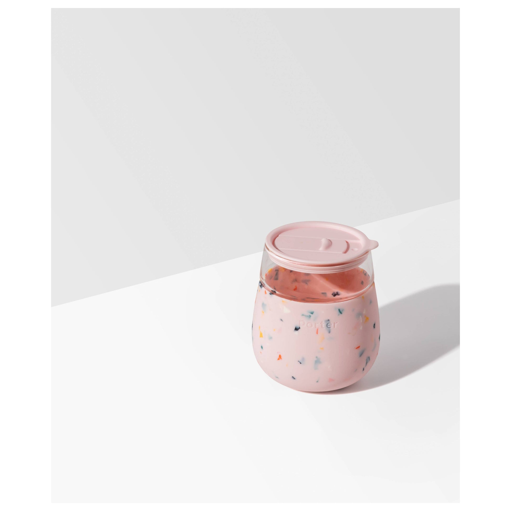 Porter Wine & Drink Glass Cup with Silicone Wrap - Terrazzo  W&P   -better made easy-eco-friendly-sustainable-gifting