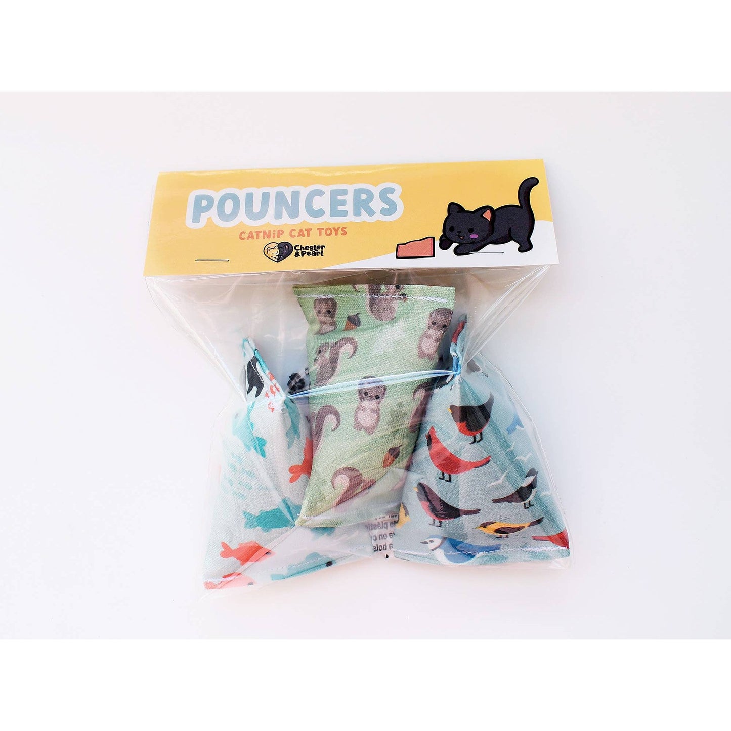 Chester and Pearl - Catnip Crinkle Pouncers Cat Toys - cat TV Chester and Pearl -better made easy-eco-friendly-sustainable-gifting