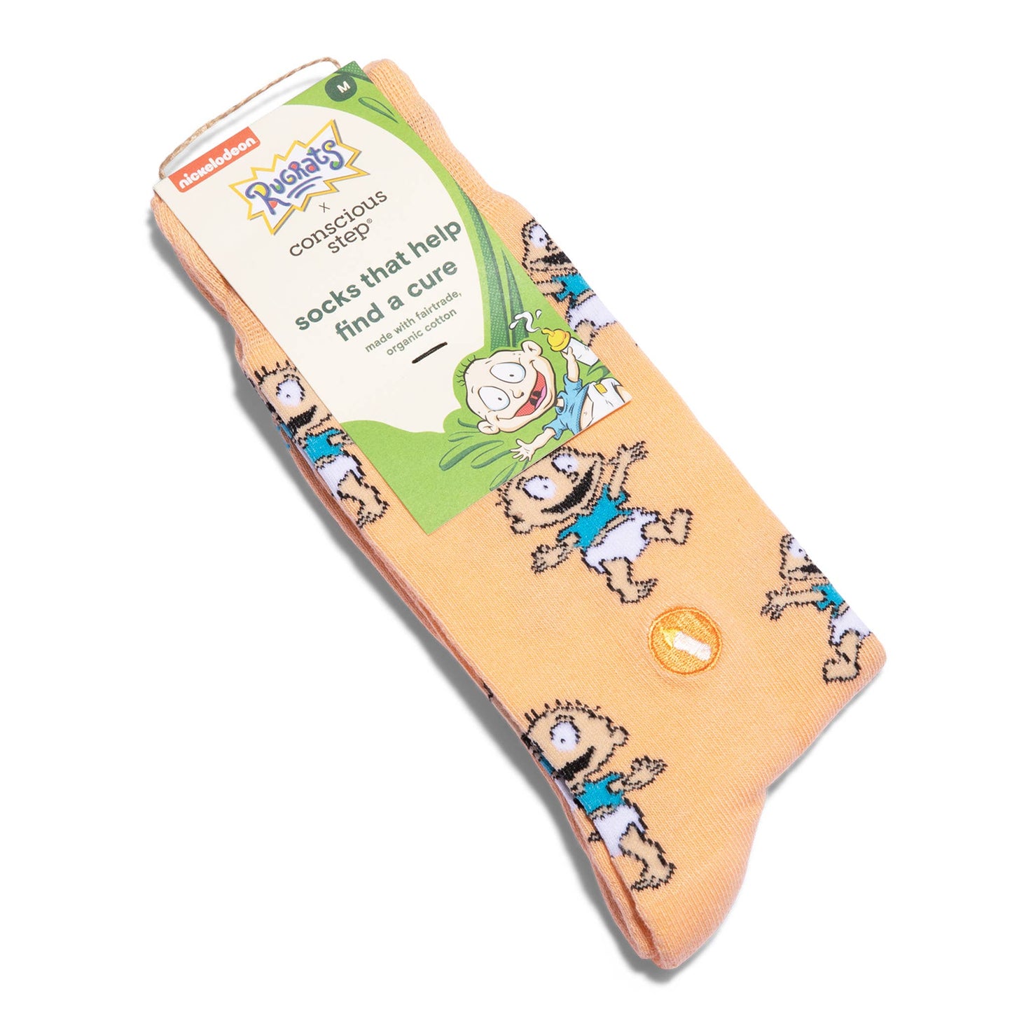 Conscious Step - Rugrats Socks that Find a Cure (Orange Tommy Pickles) Conscious Step -better made easy-eco-friendly-sustainable-gifting