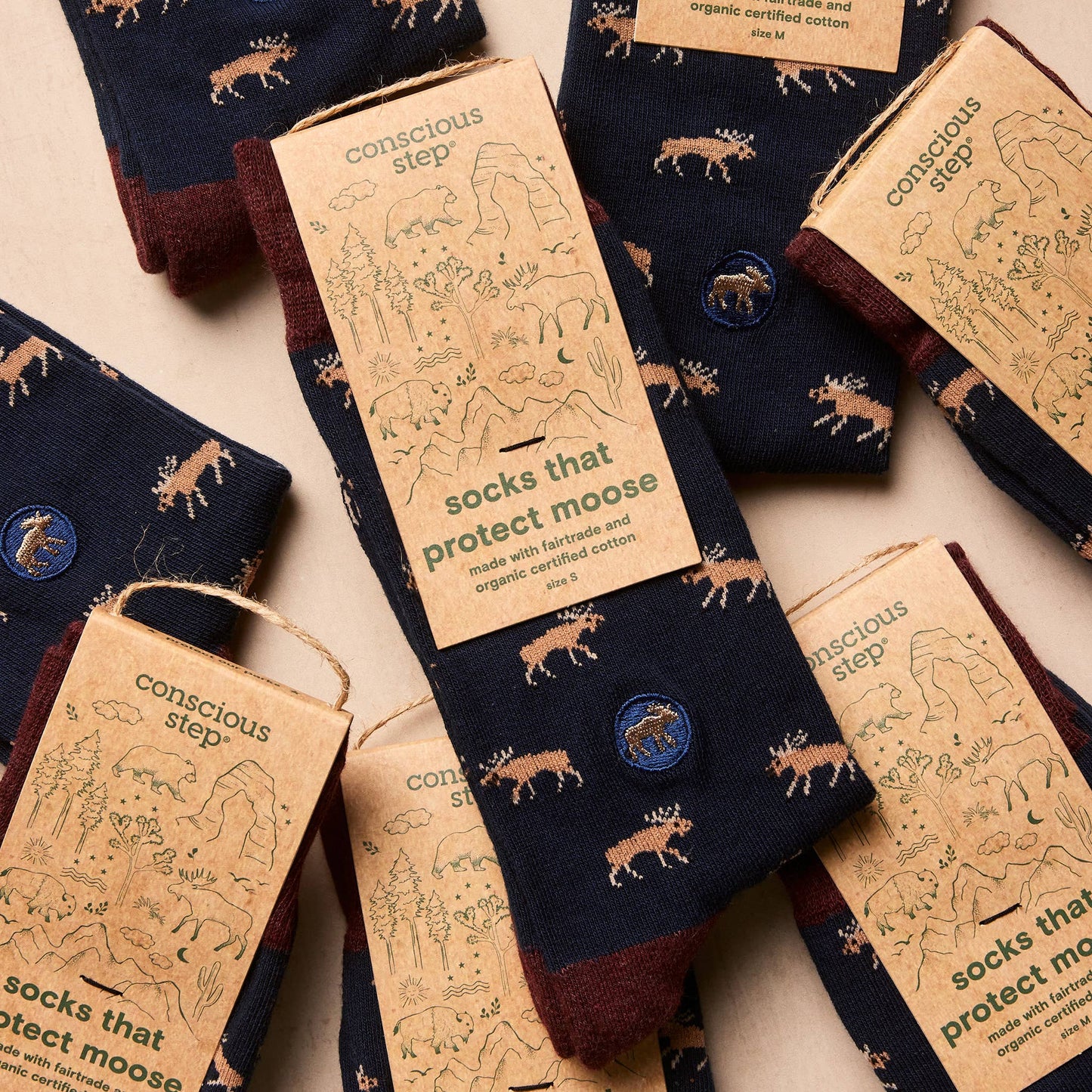 Conscious Step - Socks that Protect Moose Conscious Step -better made easy-eco-friendly-sustainable-gifting