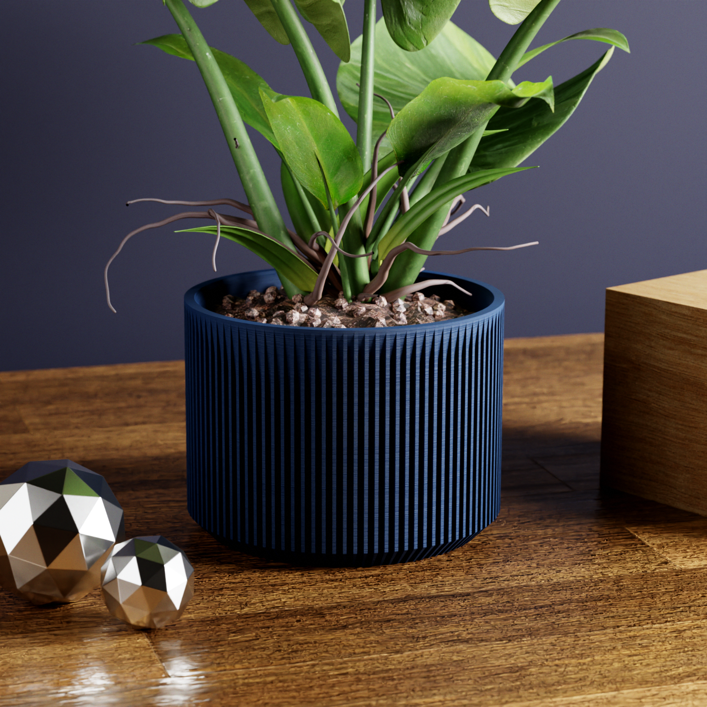 Modernized Pottery - SAKURA Planter Modernized Pottery 6 Inches Navy Blue -better made easy-eco-friendly-sustainable-gifting