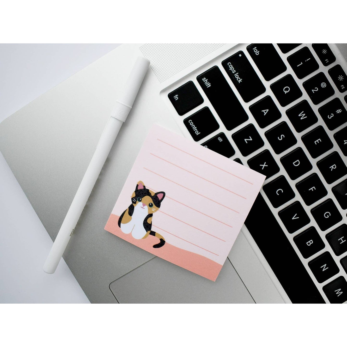 Chester and Pearl - Calico cat sticky notes notepad Chester and Pearl -better made easy-eco-friendly-sustainable-gifting