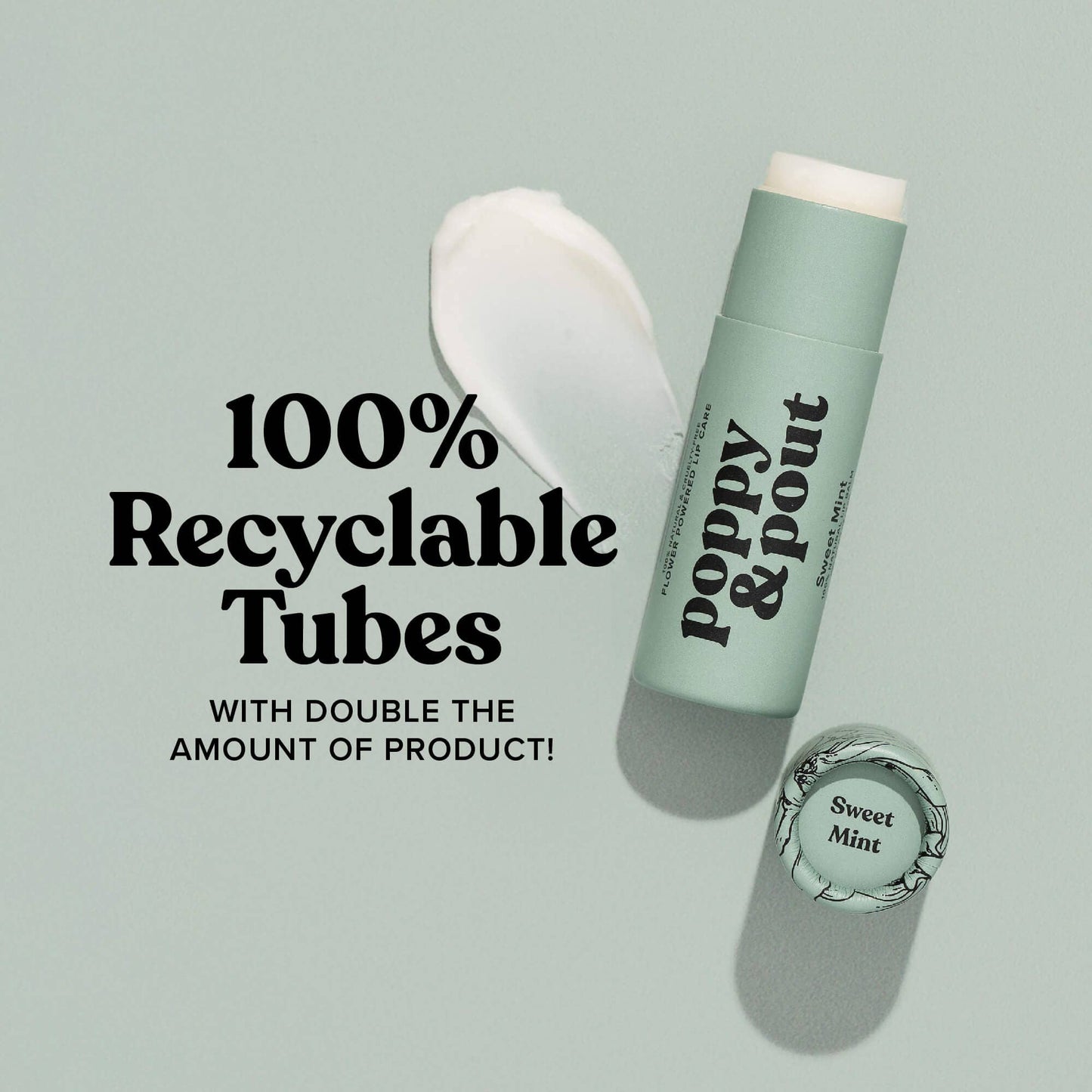 Poppy & Pout - Lip Balm, Sweet Mint Poppy & Pout -better made easy-eco-friendly-sustainable-gifting