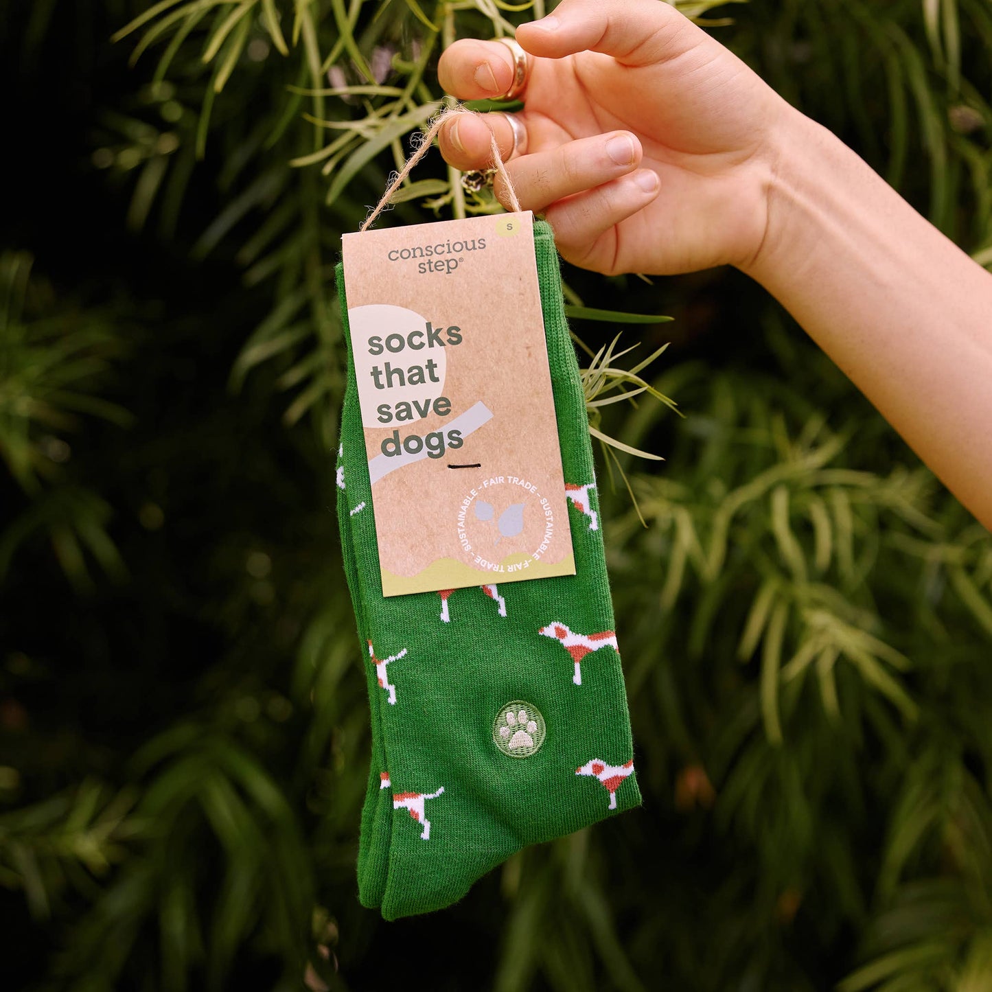 Socks that Save Dogs (Green Dogs) Conscious Step -better made easy-eco-friendly-sustainable-gifting