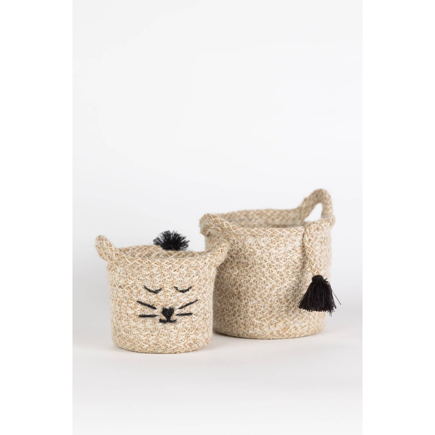 Ten Thousand Villages - Cat Face Jute Basket - Small Ten Thousand Villages -better made easy-eco-friendly-sustainable-gifting
