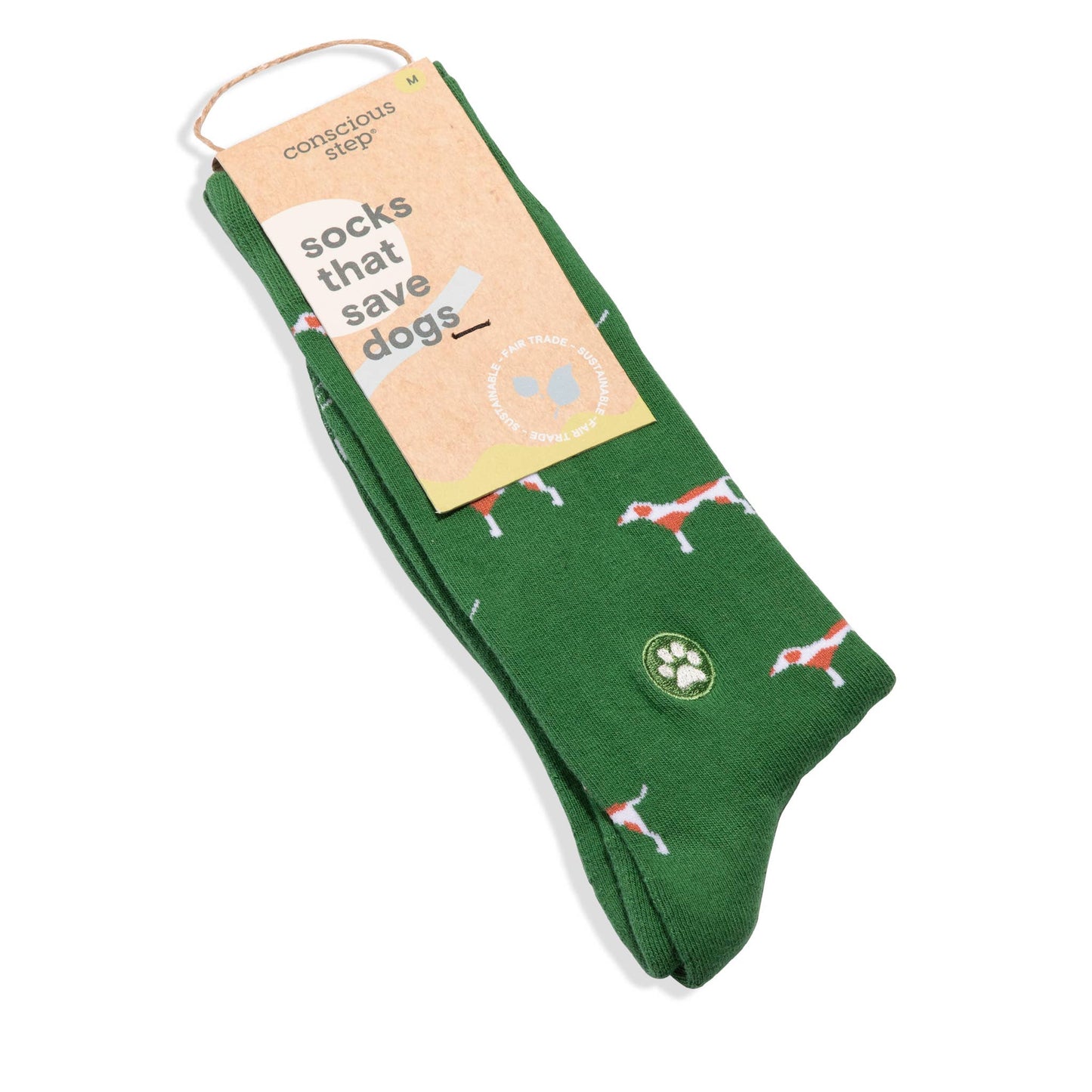 Socks that Save Dogs (Green Dogs) Conscious Step -better made easy-eco-friendly-sustainable-gifting