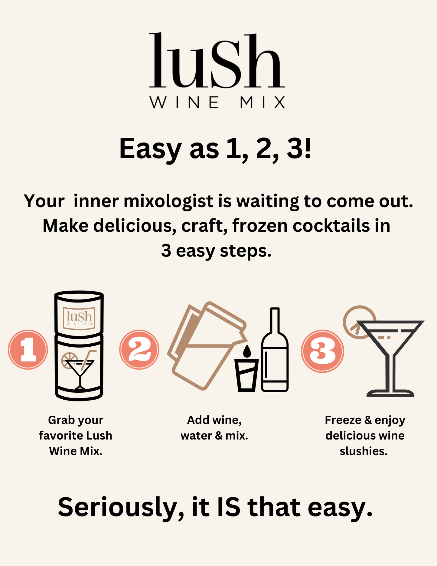 Lush Wine Mix - Strawberry Basil Lemonade Singles Lush Wine Mix -better made easy-eco-friendly-sustainable-gifting