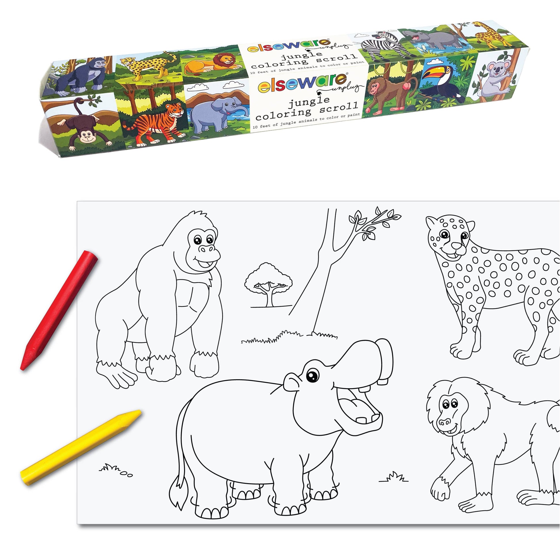 eco-kids - Coloring Scrolls - Jungle eco-kids / elseware unplug -better made easy-eco-friendly-sustainable-gifting