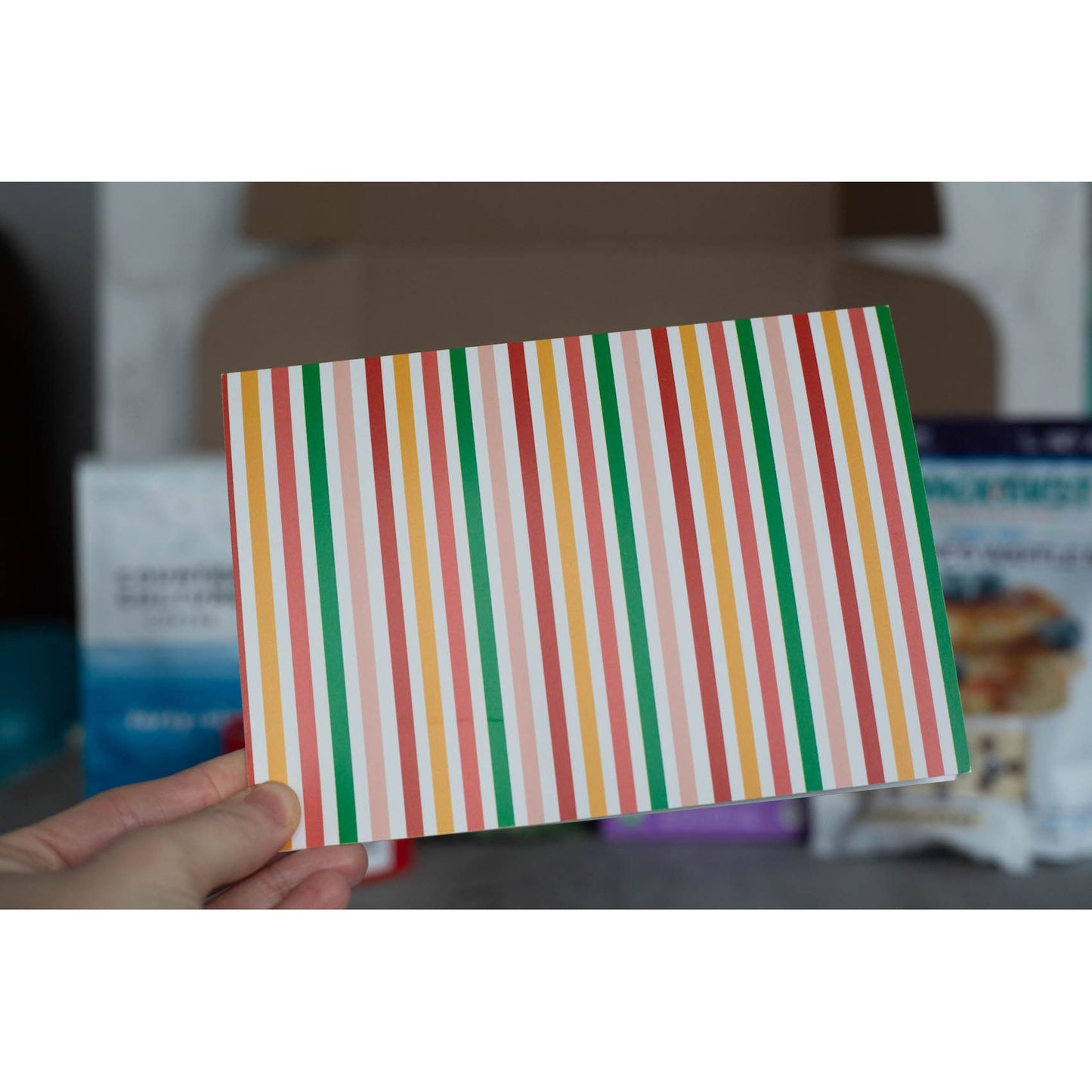 Upgrade to a handwritten card with your gift better made easy better made easy multi-color stripes pattern -better made easy-eco-friendly-sustainable-gifting
