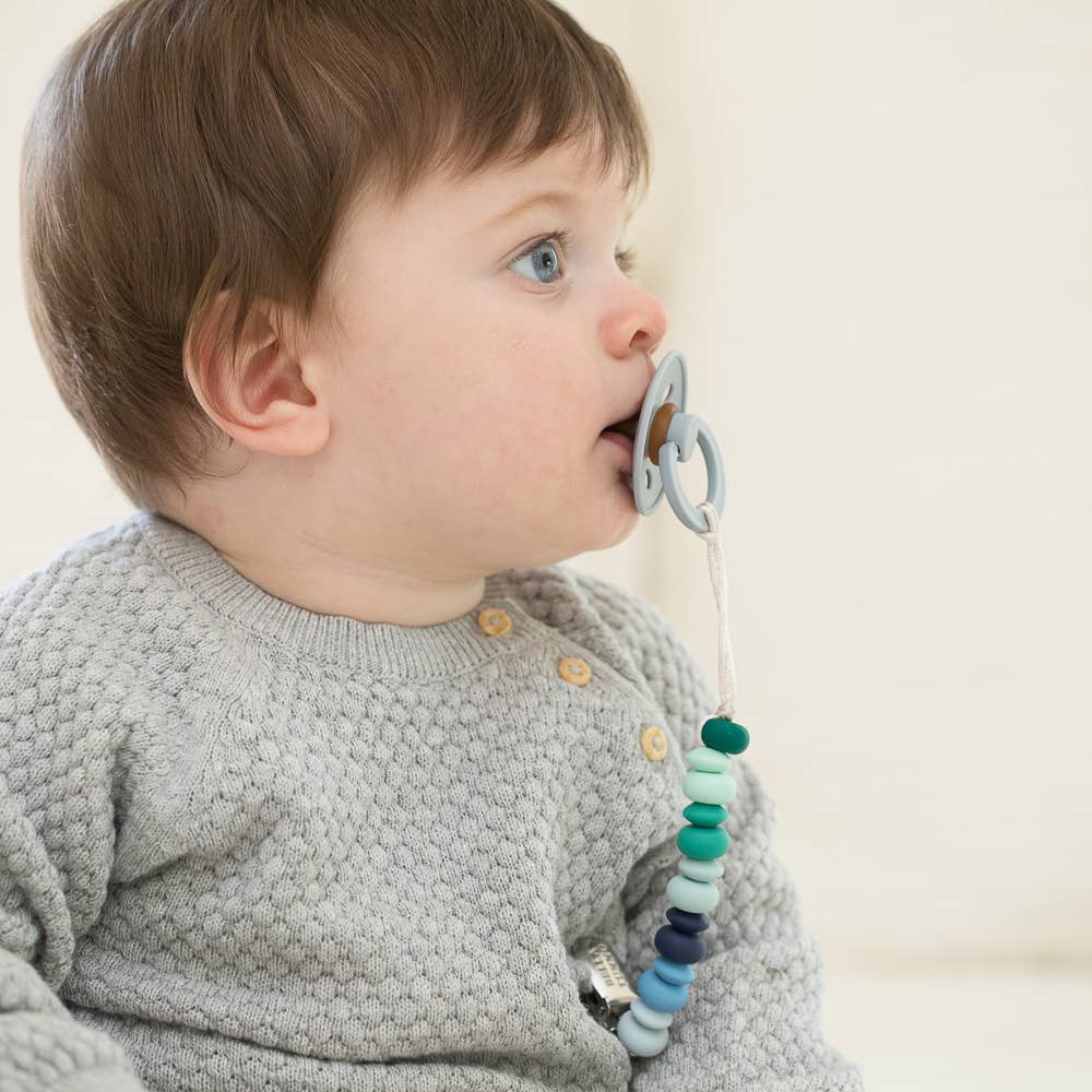 Bella Tunno - Multi Color Blues Pacifier Clip Bella Tunno -better made easy-eco-friendly-sustainable-gifting