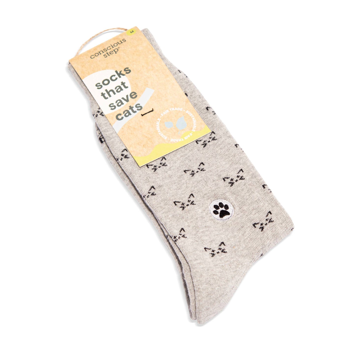 Conscious Step - Socks that Save Cats (Gray Cats) Conscious Step -better made easy-eco-friendly-sustainable-gifting