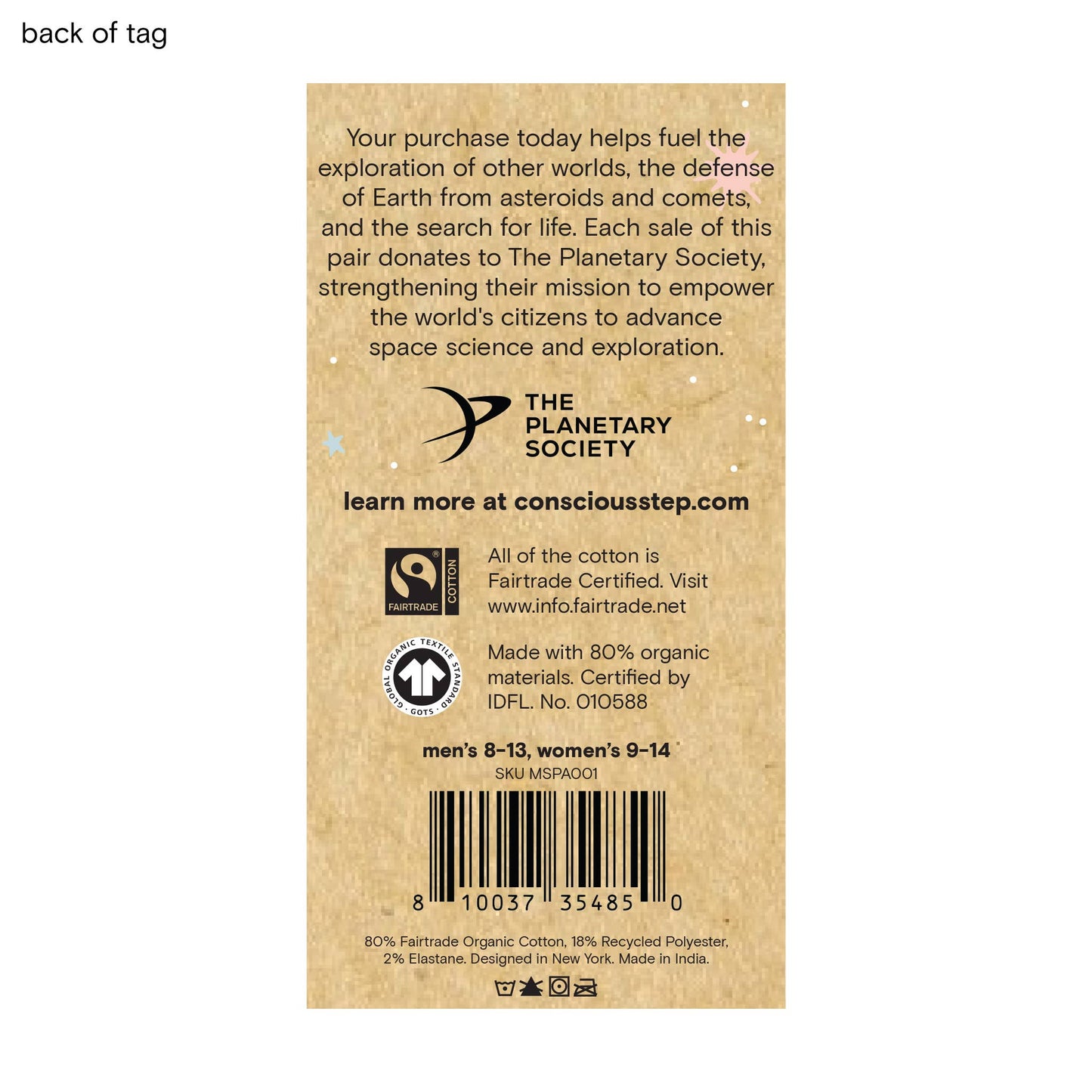 Conscious Step - Socks that Support Space Exploration Conscious Step -better made easy-eco-friendly-sustainable-gifting