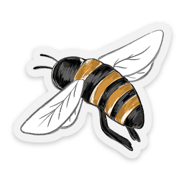 Elyse Breanne Design - Clear Honey Bee Sticker 2x2.25in Elyse Breanne Design -better made easy-eco-friendly-sustainable-gifting