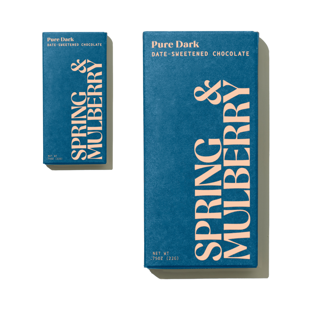 Spring & Mulberry - *Mini* Pure Dark Date-Sweetened Chocolate Bar Spring & Mulberry -better made easy-eco-friendly-sustainable-gifting