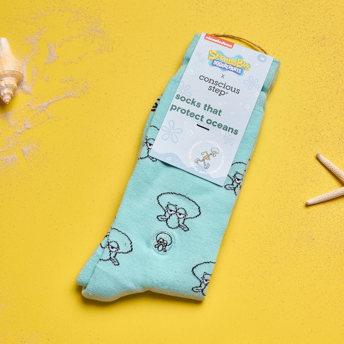 Conscious Step - Squidward Socks that Protect Oceans Conscious Step Medium -better made easy-eco-friendly-sustainable-gifting