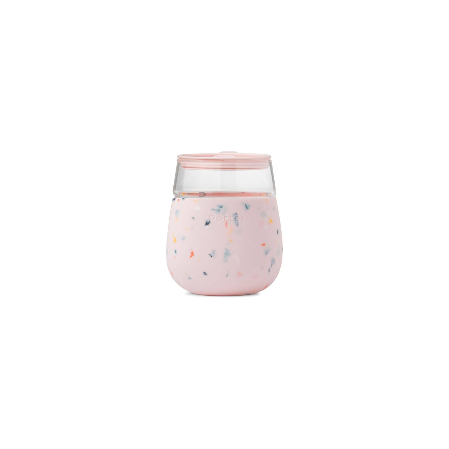 Porter Wine & Drink Glass Cup with Silicone Wrap - Terrazzo  W&P   -better made easy-eco-friendly-sustainable-gifting