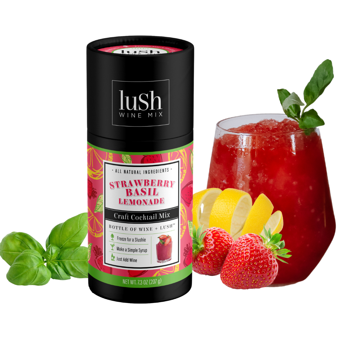 Lush Wine Mix - Strawberry Basil Lemonade Singles Lush Wine Mix -better made easy-eco-friendly-sustainable-gifting