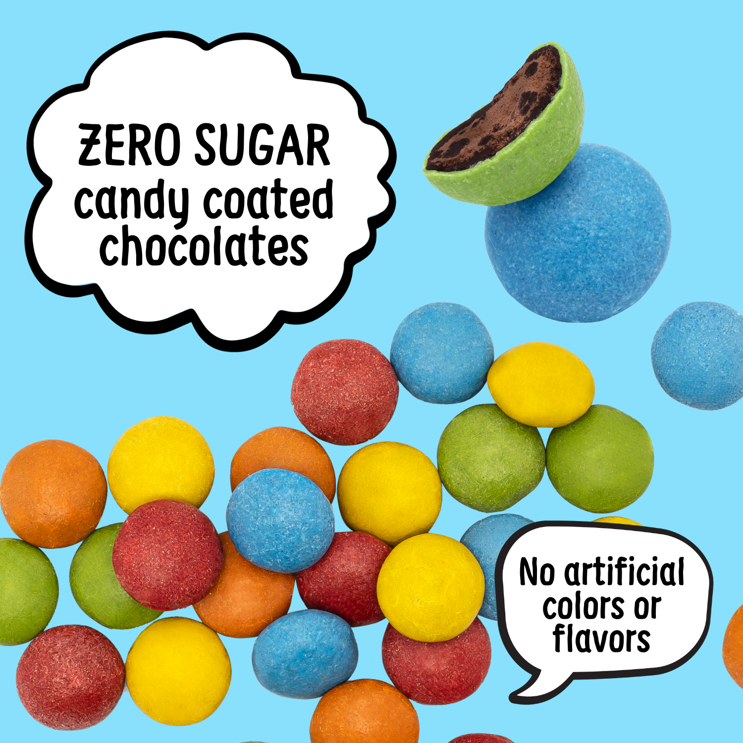 Max Sweets - VEGAN Yum Yums - Sugar Free Candy Coated Chocolates  Max Sweets   -better made easy-eco-friendly-sustainable-gifting
