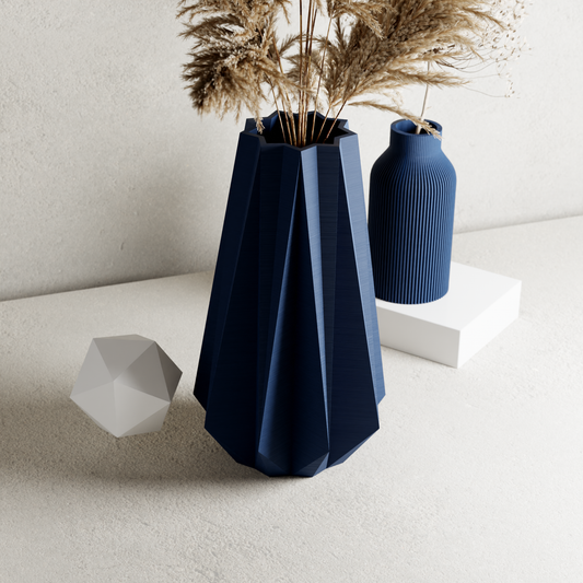 Modernized Pottery - eco-friendly TIMBER Vase  Modernized Pottery 8 inches Waterproof Insert Navy Blue-better made easy-eco-friendly-sustainable-gifting