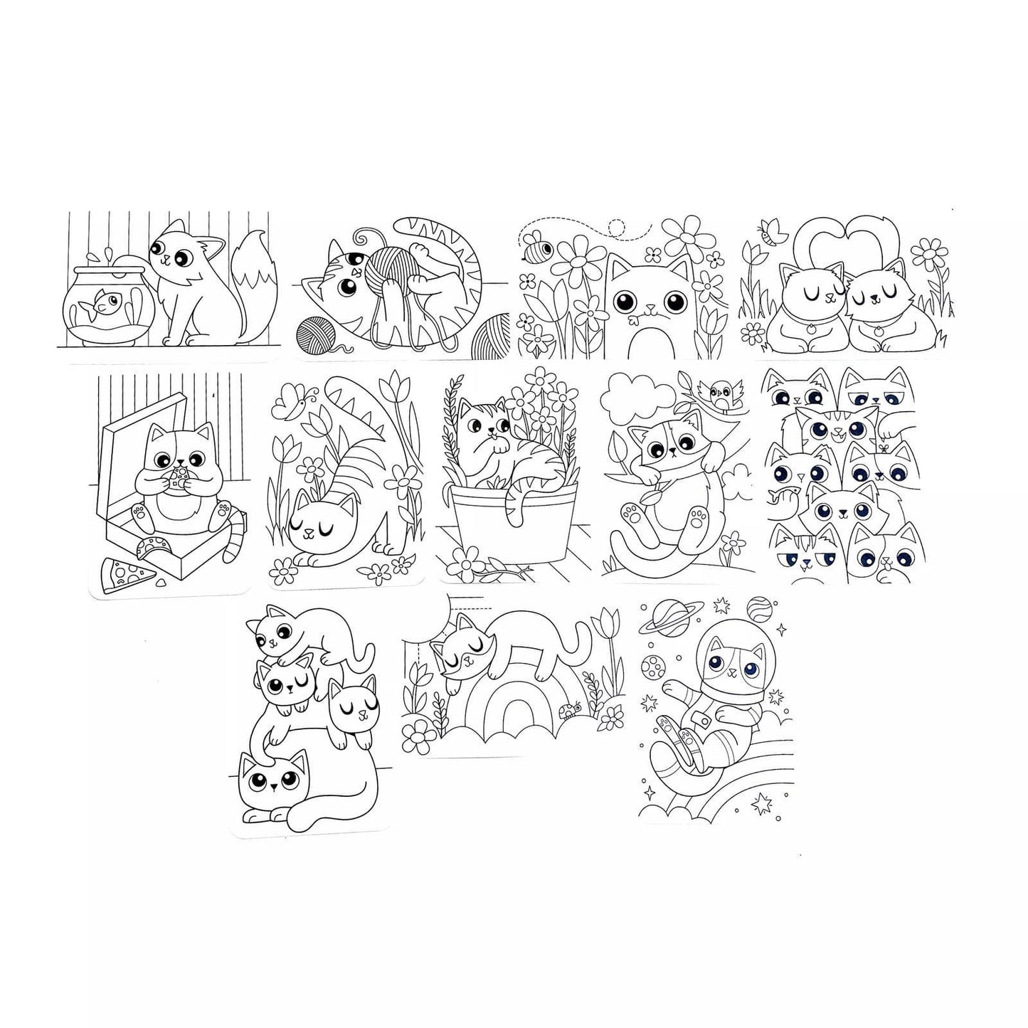 OOLY - Undercover Art Hidden Patterns Coloring- Smitten Kitten OOLY -better made easy-eco-friendly-sustainable-gifting