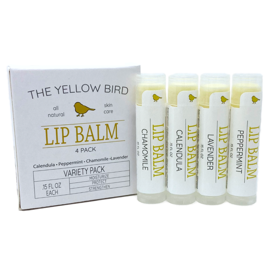 The Yellow Bird - All Natural Lip Balm Variety Pack (1 of Each) The Yellow Bird -better made easy-eco-friendly-sustainable-gifting