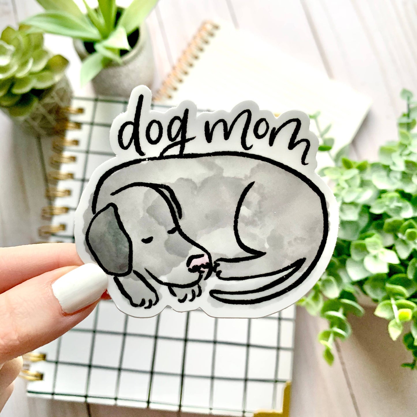 Elyse Breanne Design - Watercolor Dog Mom Sticker 2.5x3in Elyse Breanne Design -better made easy-eco-friendly-sustainable-gifting