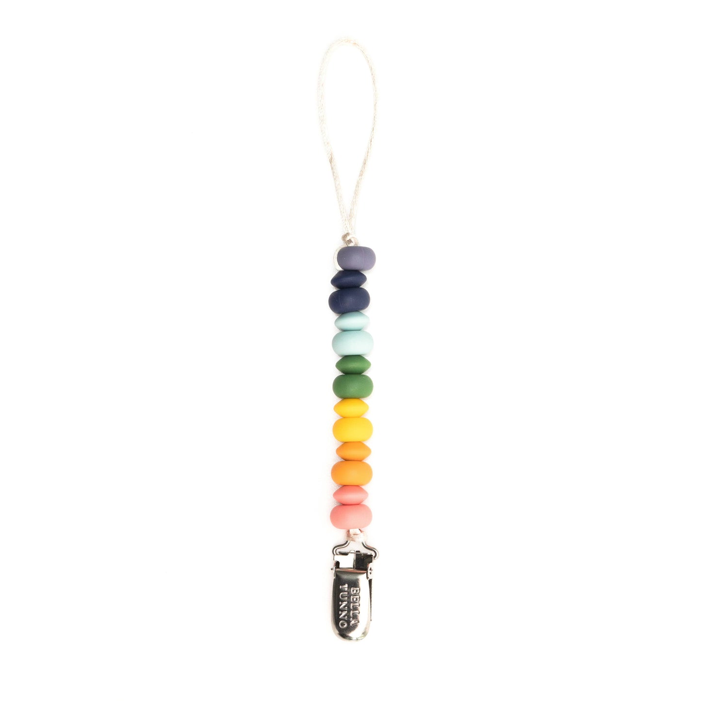 Bella Tunno - Rainbow Multi Pacifier Clip- a gift that gives a meal Bella Tunno -better made easy-eco-friendly-sustainable-gifting