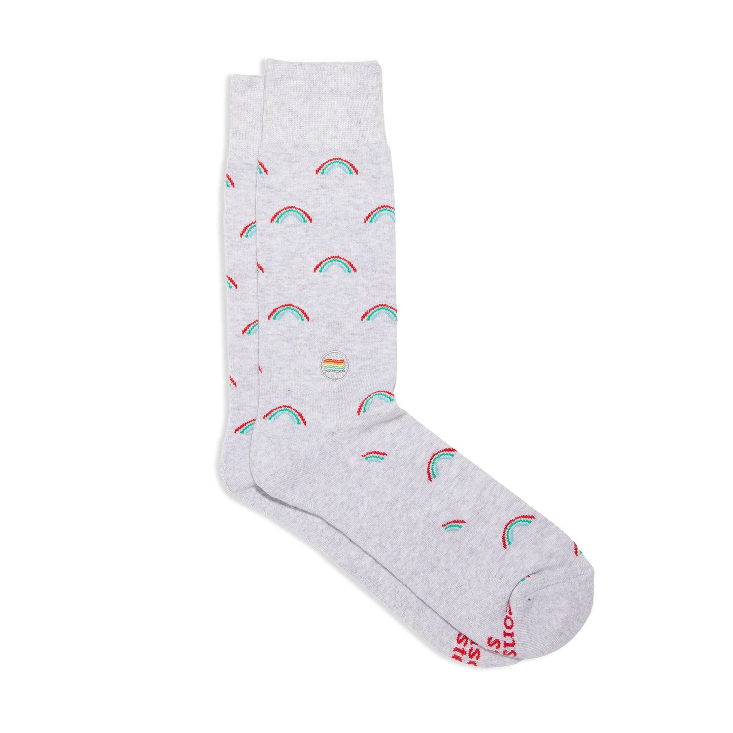 Conscious Step - Socks that Save LGBTQ Lives (Radiant Rainbows) Conscious Step Medium -better made easy-eco-friendly-sustainable-gifting