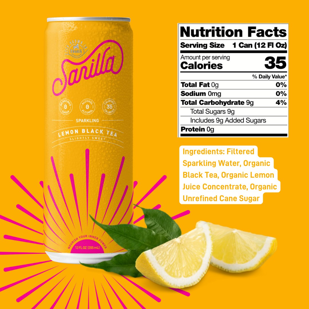 Sarilla Sparkling Lemon Black Tea  Sarilla   -better made easy-eco-friendly-sustainable-gifting
