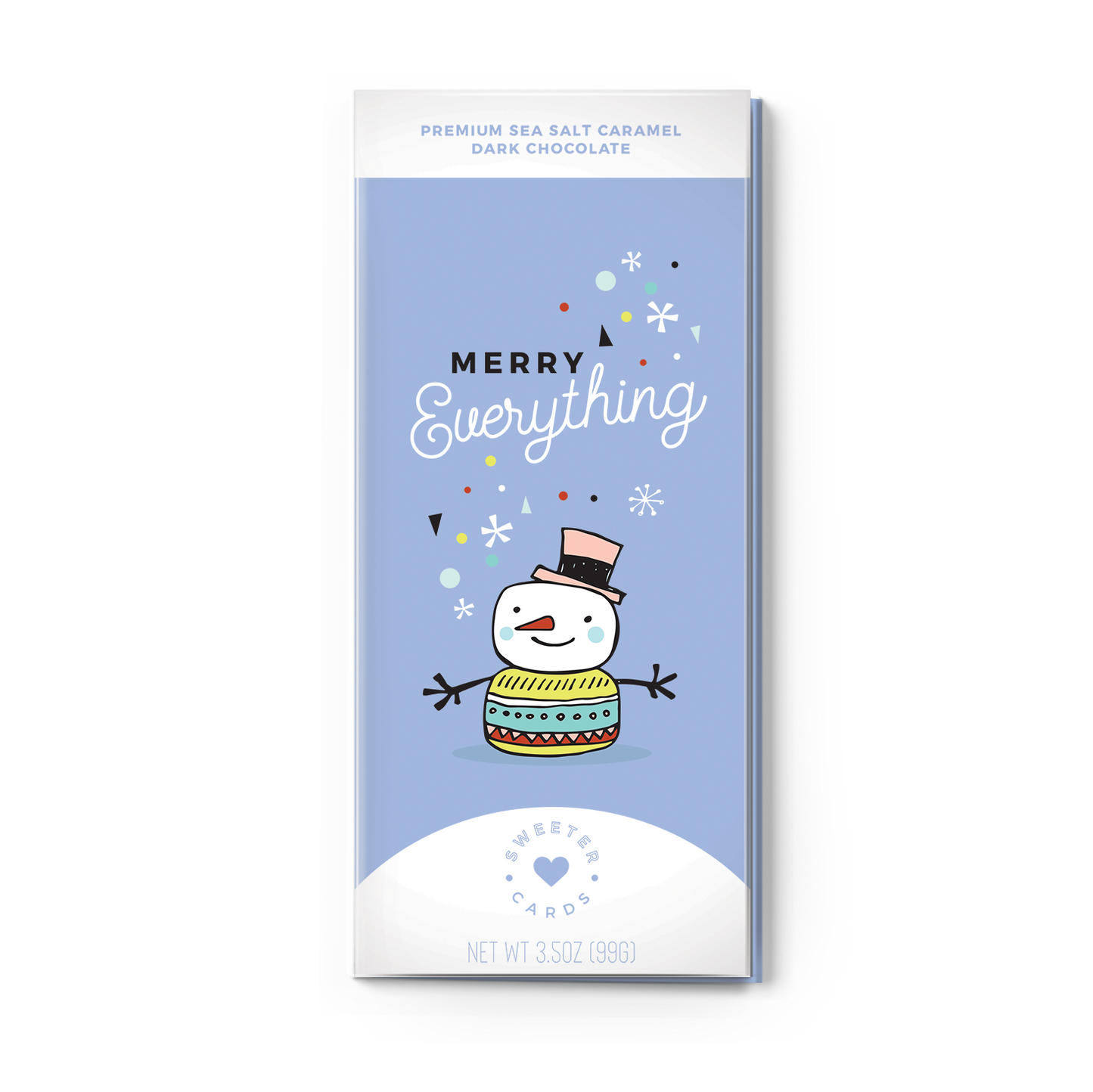 Sweeter Card - Holiday Chocolate Bar – Merry Everything  Sweeter Cards Chocolate Bar + Greeting Card in ONE!   -better made easy-eco-friendly-sustainable-gifting