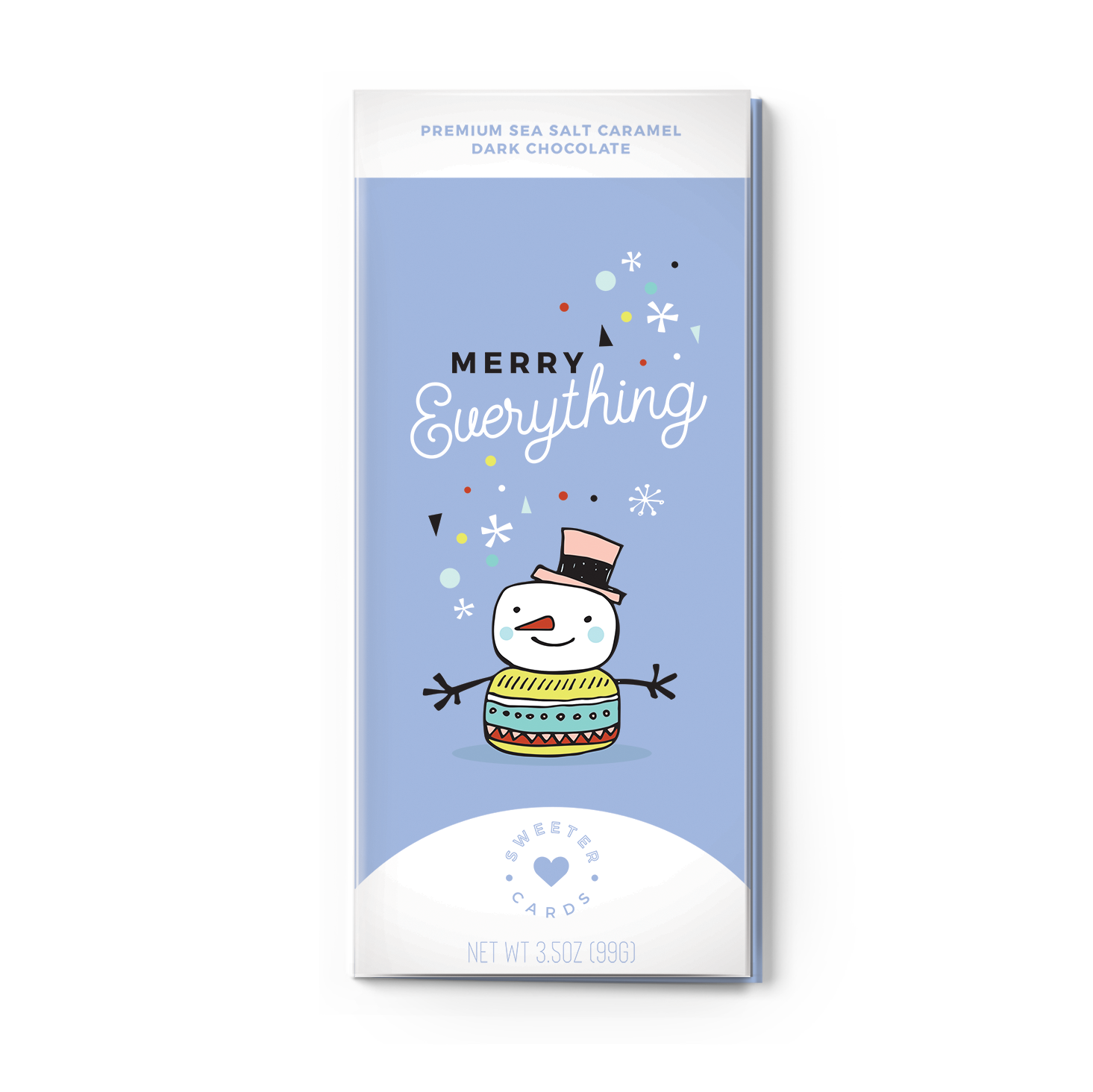 Sweeter Card - Holiday Chocolate Bar – Merry Everything  Sweeter Cards Chocolate Bar + Greeting Card in ONE!   -better made easy-eco-friendly-sustainable-gifting