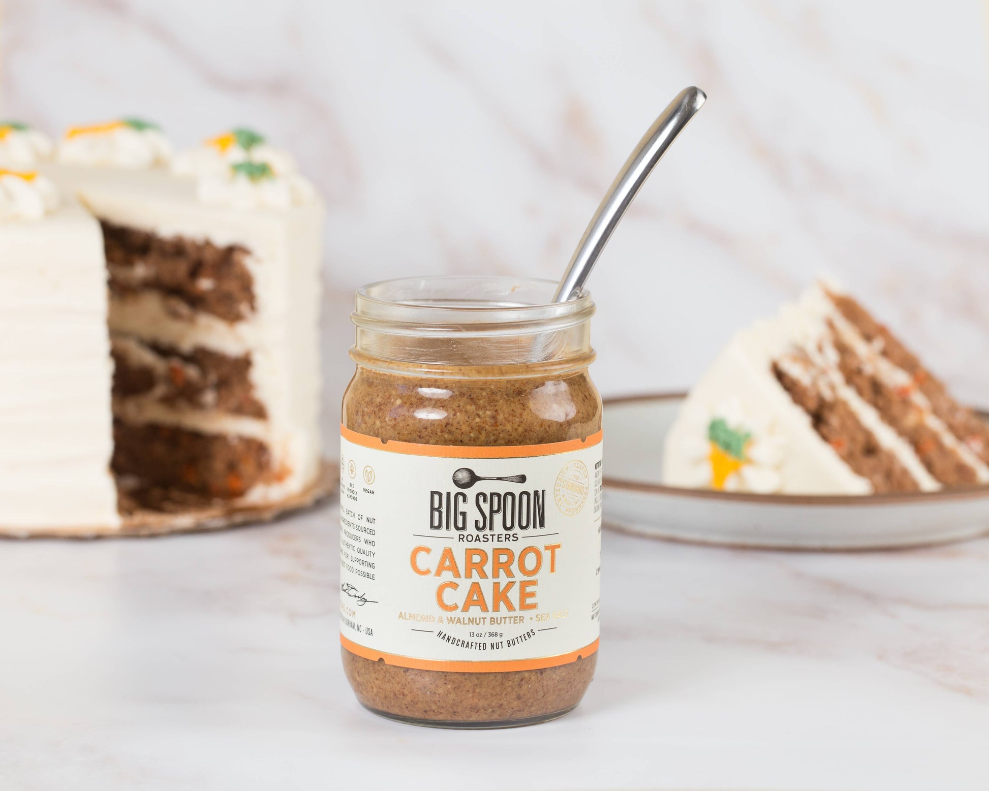 Big Spoon Handcrafted Carrot Cake Almond & Walnut Butter  Big Spoon Roasters   -better made easy-eco-friendly-sustainable-gifting