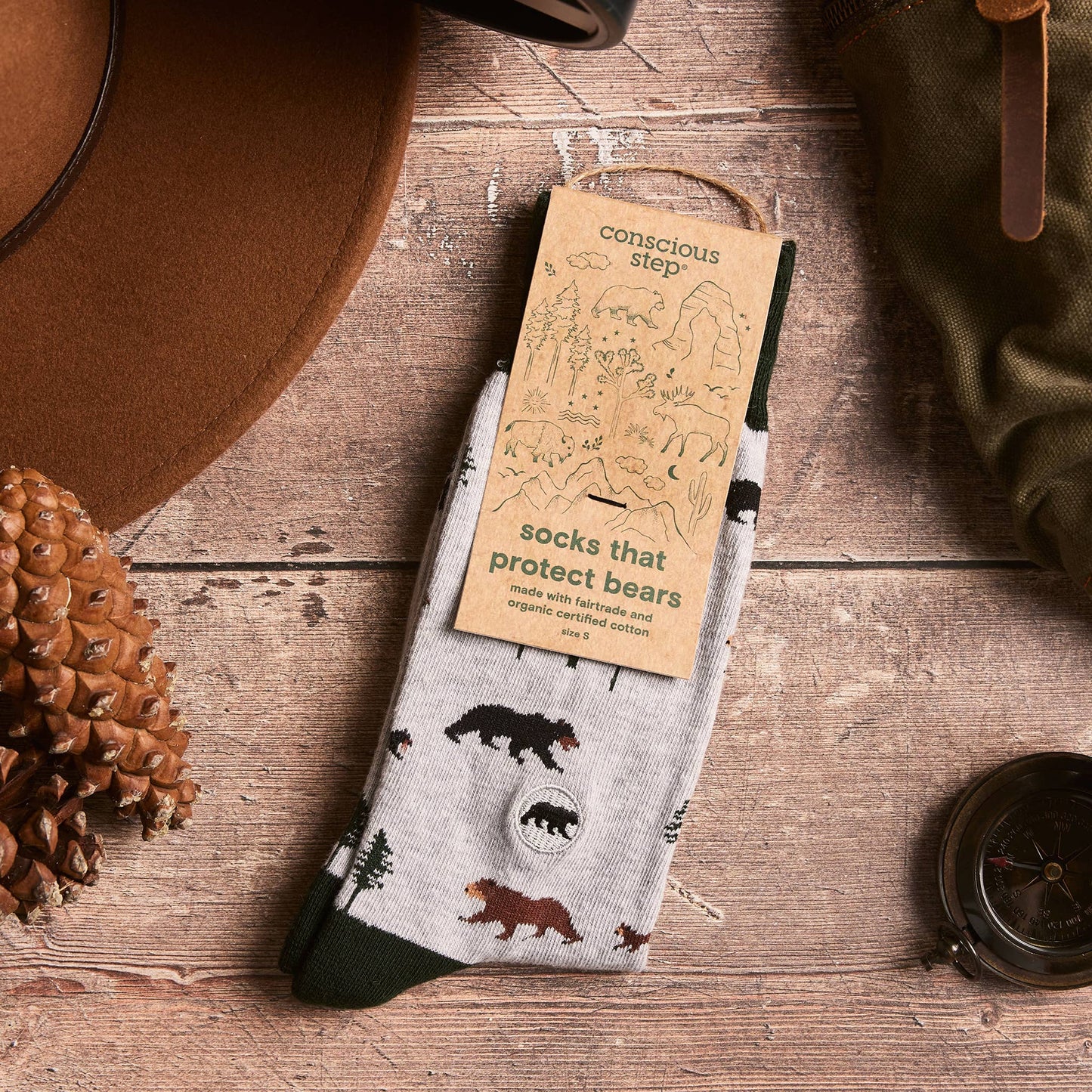 Conscious Step - Socks that Protect Bears  Conscious Step   -better made easy-eco-friendly-sustainable-gifting