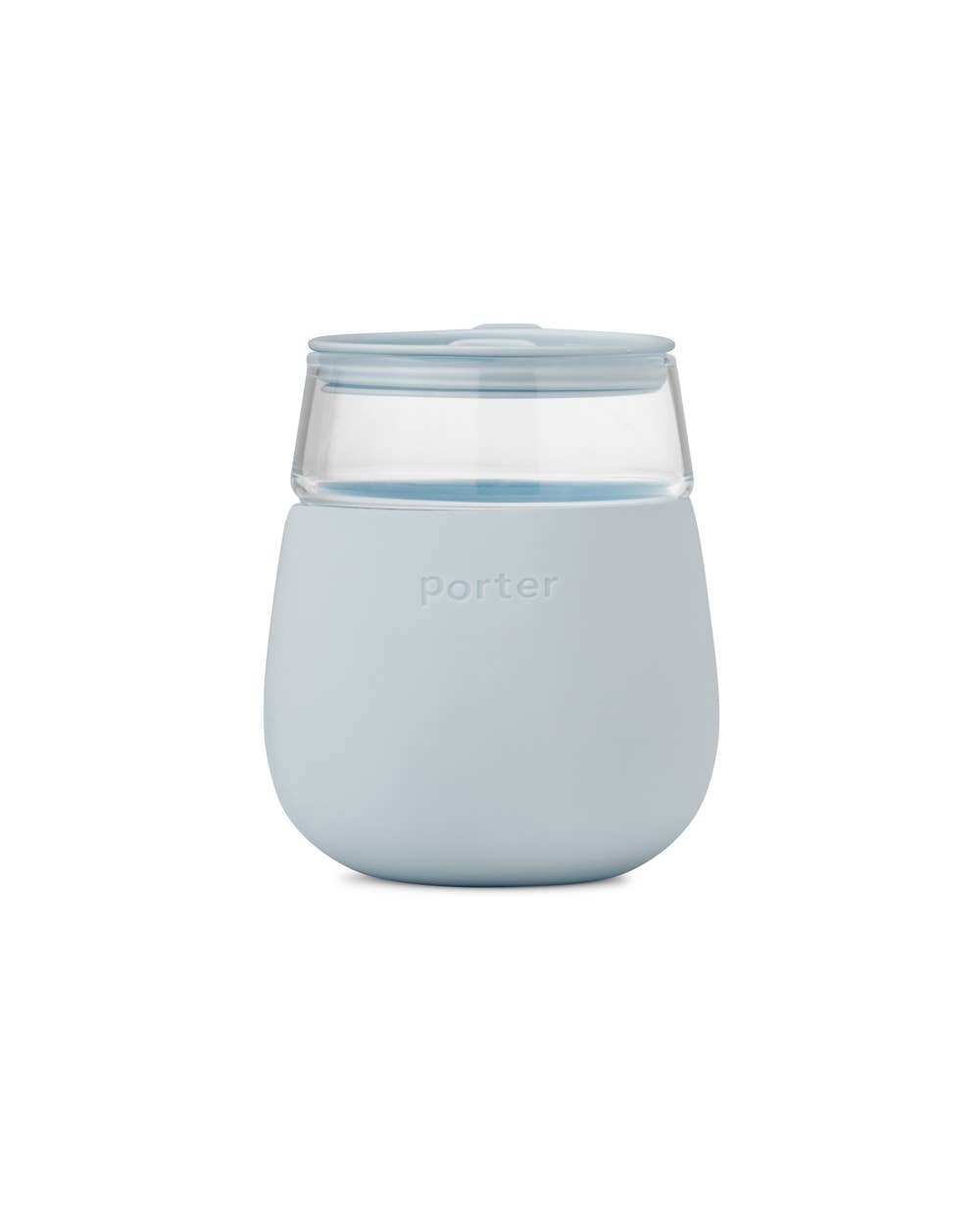 Porter Wine & Drink Glass Cup with Silicone Wrap in Charcoal  W&P   -better made easy-eco-friendly-sustainable-gifting