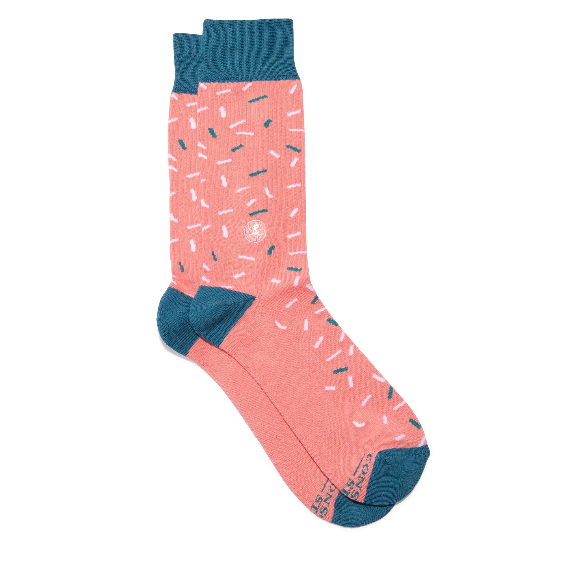 Conscious Step - Socks That Find a Cure (Pink Confetti)  Conscious Step Medium  -better made easy-eco-friendly-sustainable-gifting
