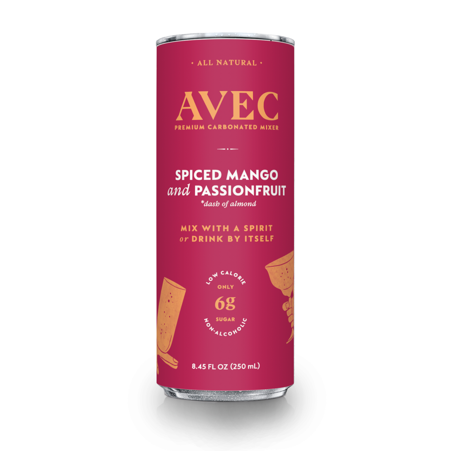 AVEC - AVEC Spiced Mango and Passionfruit — Natural Sparkling Drink - 0% ABV  AVEC   -better made easy-eco-friendly-sustainable-gifting