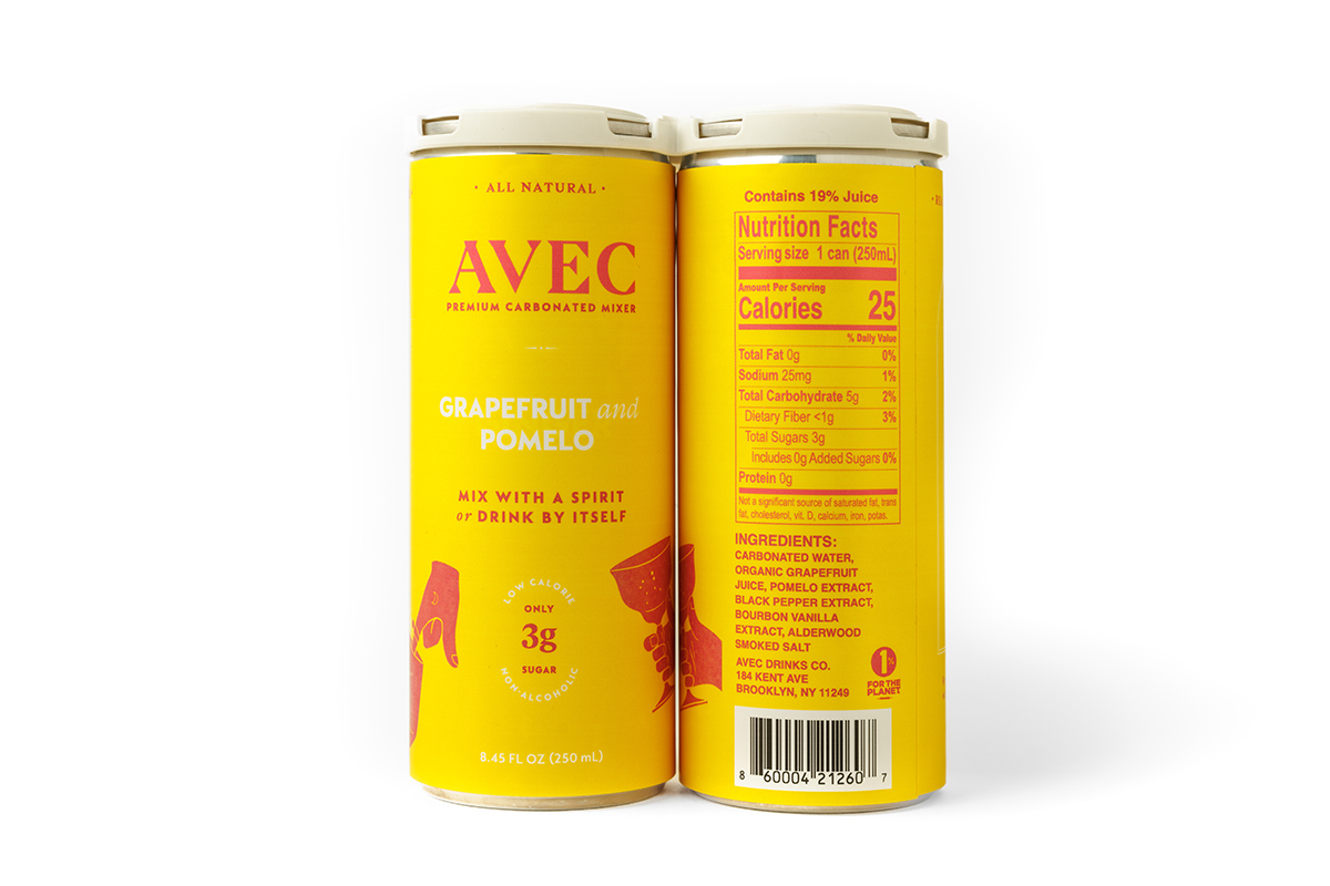 AVEC - AVEC Grapefruit & Pomelo — Natural Sparkling Drink - 0% ABV  AVEC   -better made easy-eco-friendly-sustainable-gifting