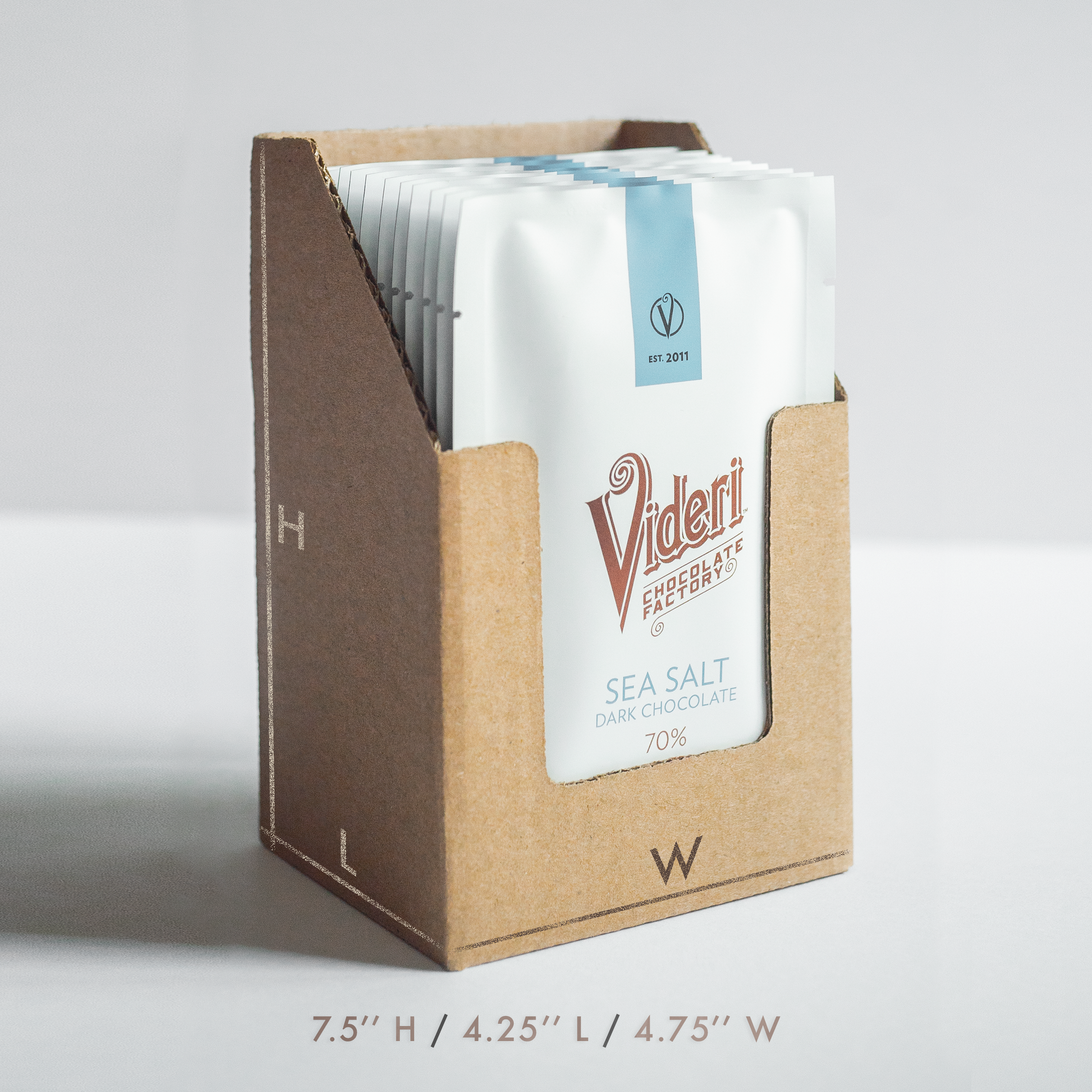 Videri Classic 70% Sea Salt with Dark Chocolate Bar  Videri Chocolate Factory   -better made easy-eco-friendly-sustainable-gifting