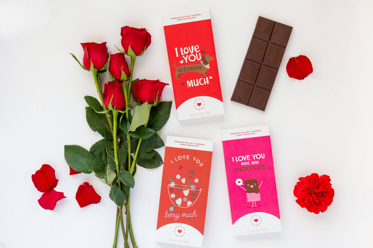 Sweeter Card: Valentine's Day Chocolate Bar + Card "I Love You SoOoO Much"  Sweeter Cards Chocolate Bar + Greeting Card in ONE!   -better made easy-eco-friendly-sustainable-gifting