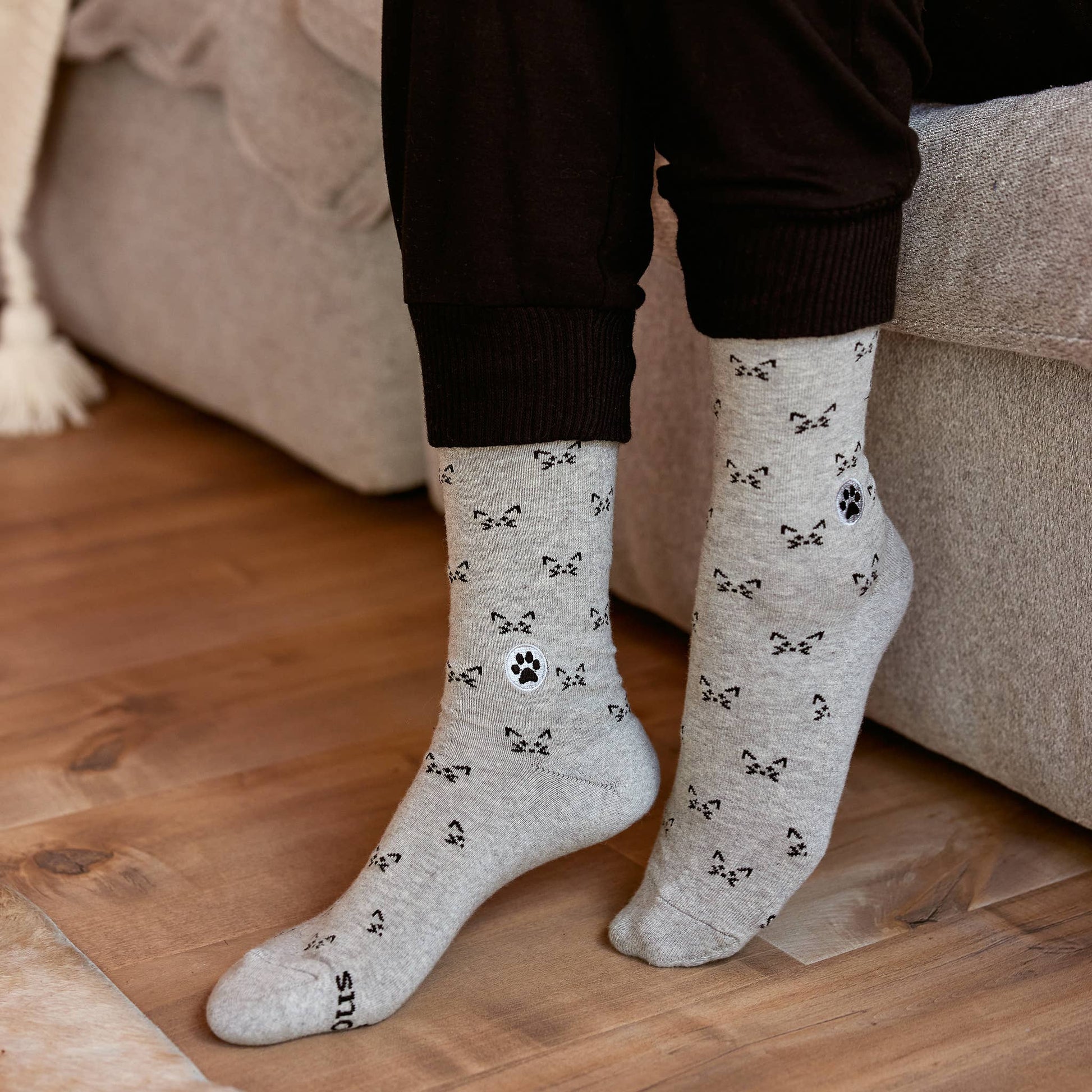 Conscious Step - Socks that Save Cats (Gray Cats)  Conscious Step   -better made easy-eco-friendly-sustainable-gifting