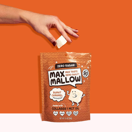 Max Sweets - Burnt Caramel Max Mallow -  Sugar Free Marshmallow  Max Sweets   -better made easy-eco-friendly-sustainable-gifting