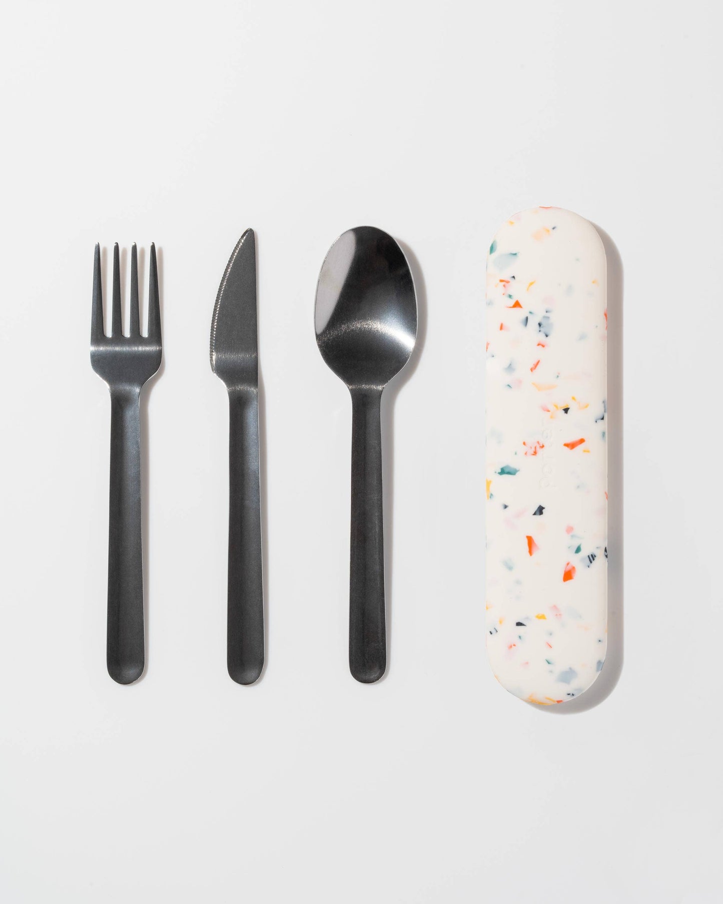 Porter Reusable Utensil Set in Silicone Case - Terrazzo  W&P   -better made easy-eco-friendly-sustainable-gifting