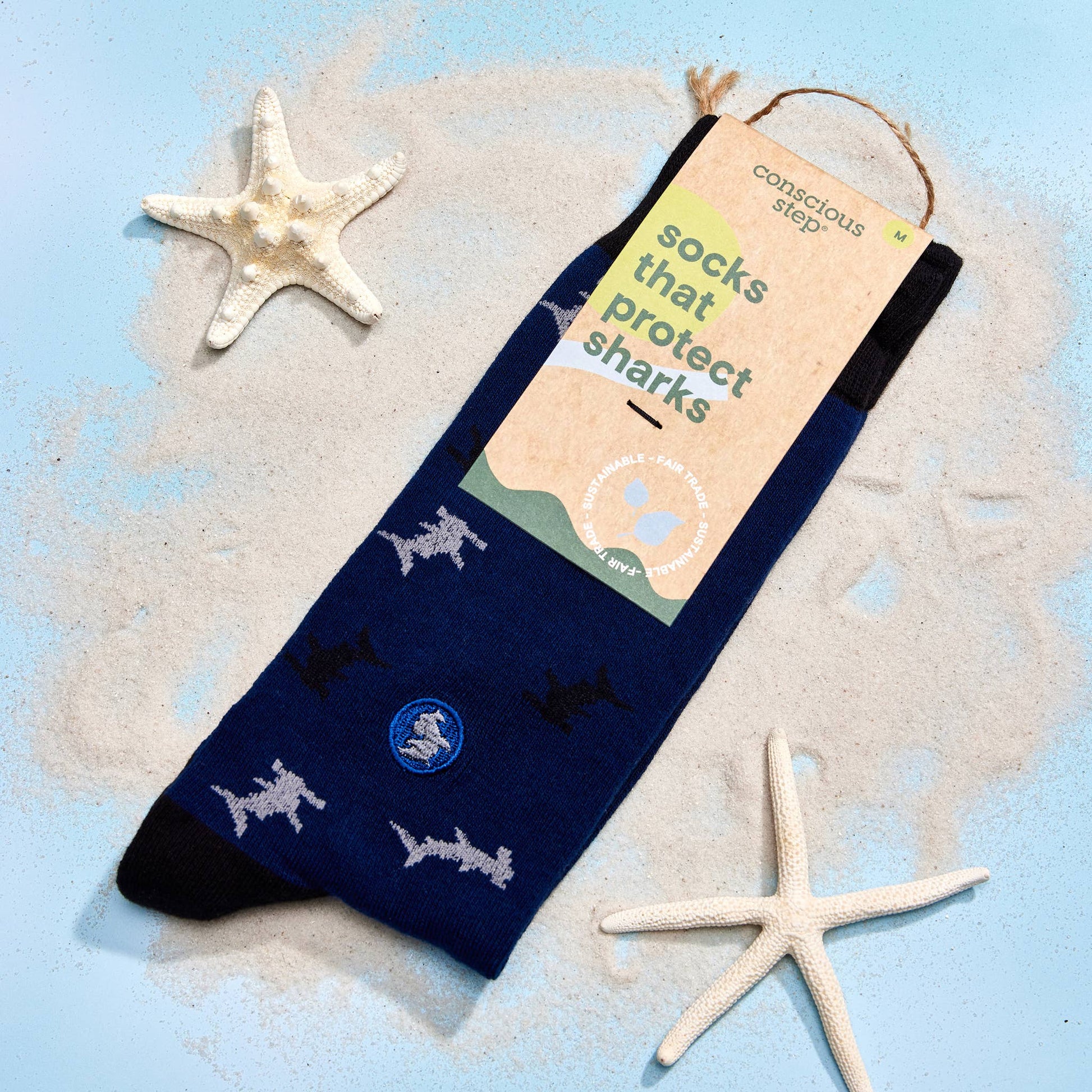 Socks that Protect Sharks  Conscious Step   -better made easy-eco-friendly-sustainable-gifting