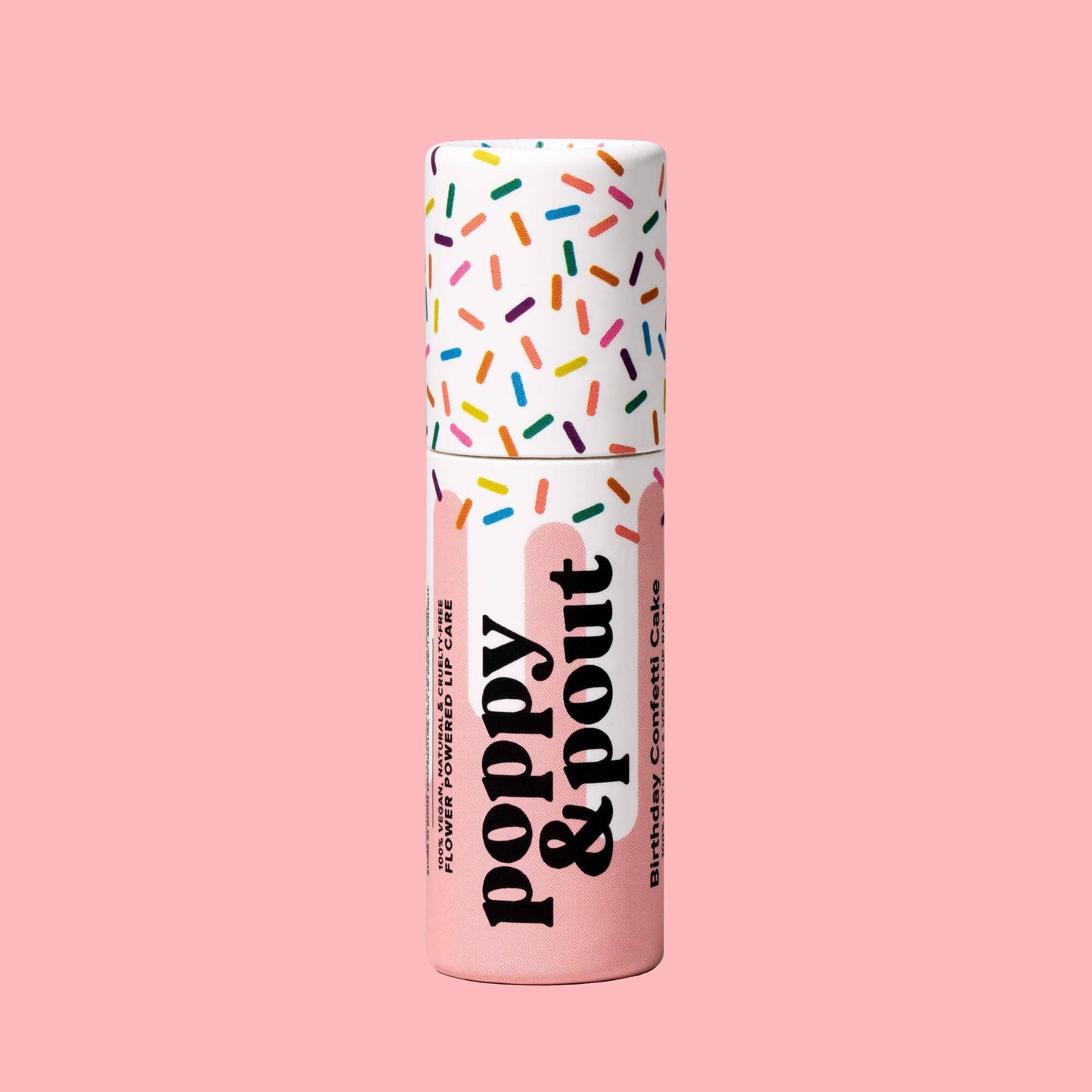 Poppy & Pout - Lip Balm, Birthday Confetti Cake, Pink  Poppy & Pout   -better made easy-eco-friendly-sustainable-gifting
