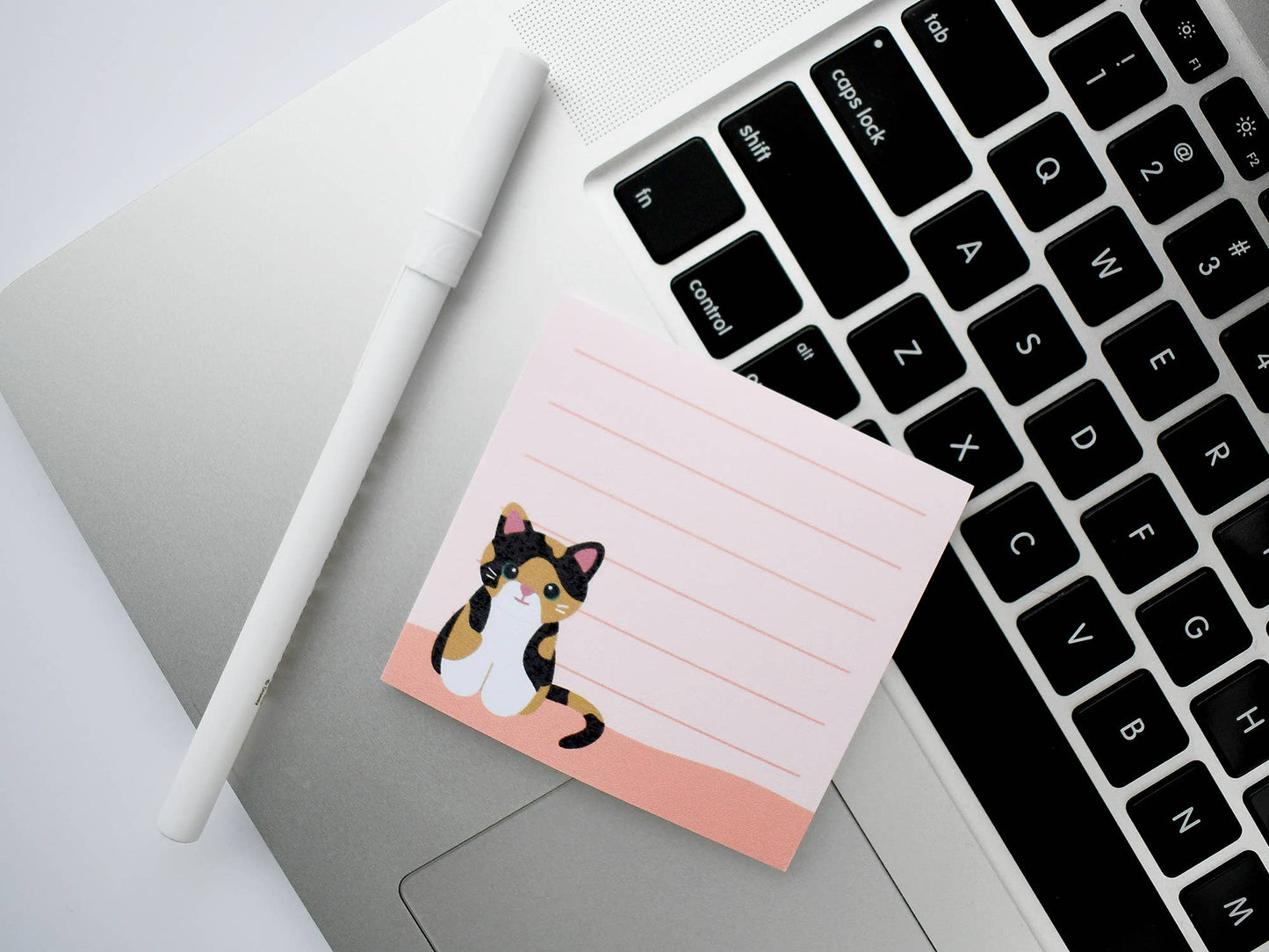 Chester and Pearl - Calico cat sticky notes notepad  Chester and Pearl   -better made easy-eco-friendly-sustainable-gifting