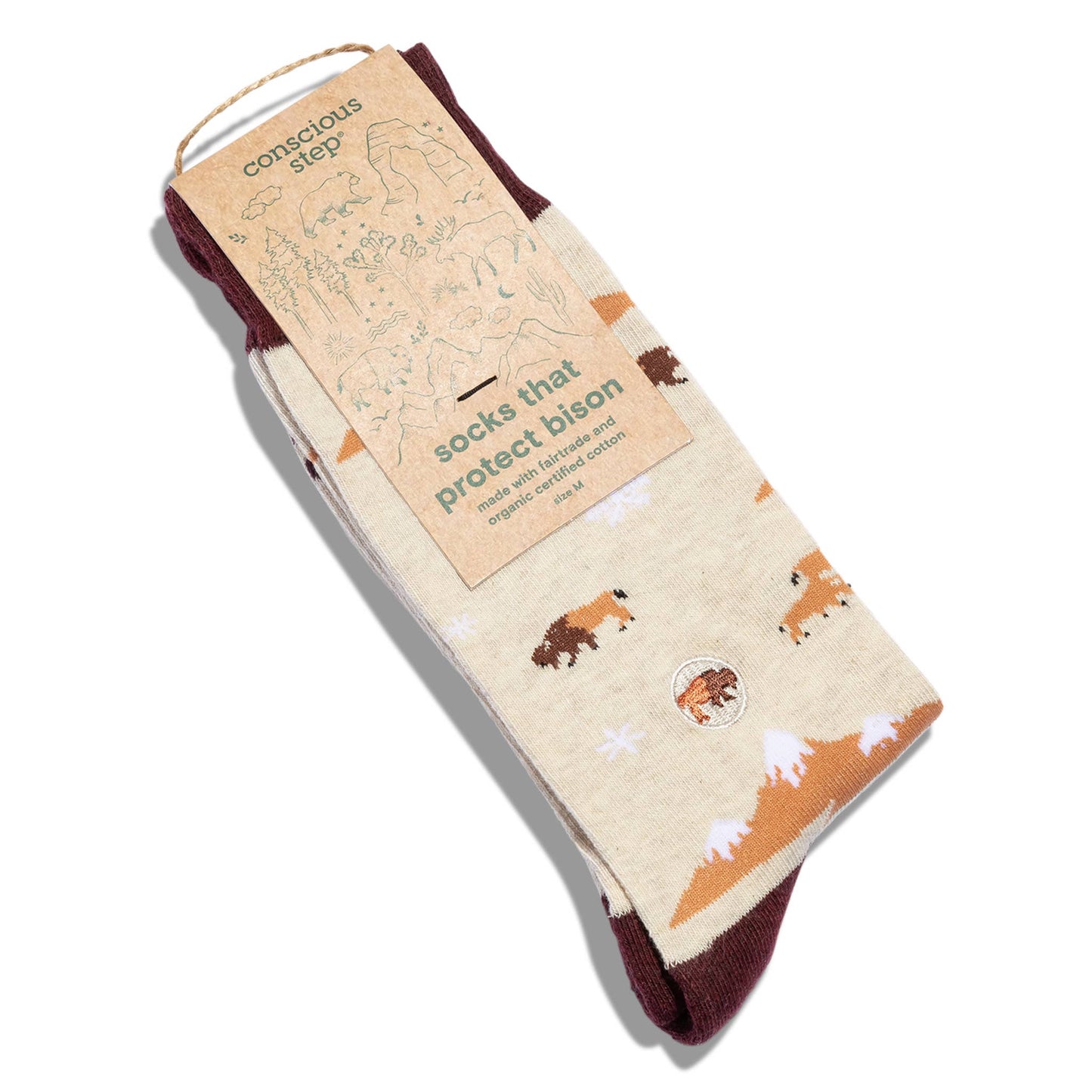 Conscious Step - Socks that Protect Bison  Conscious Step   -better made easy-eco-friendly-sustainable-gifting